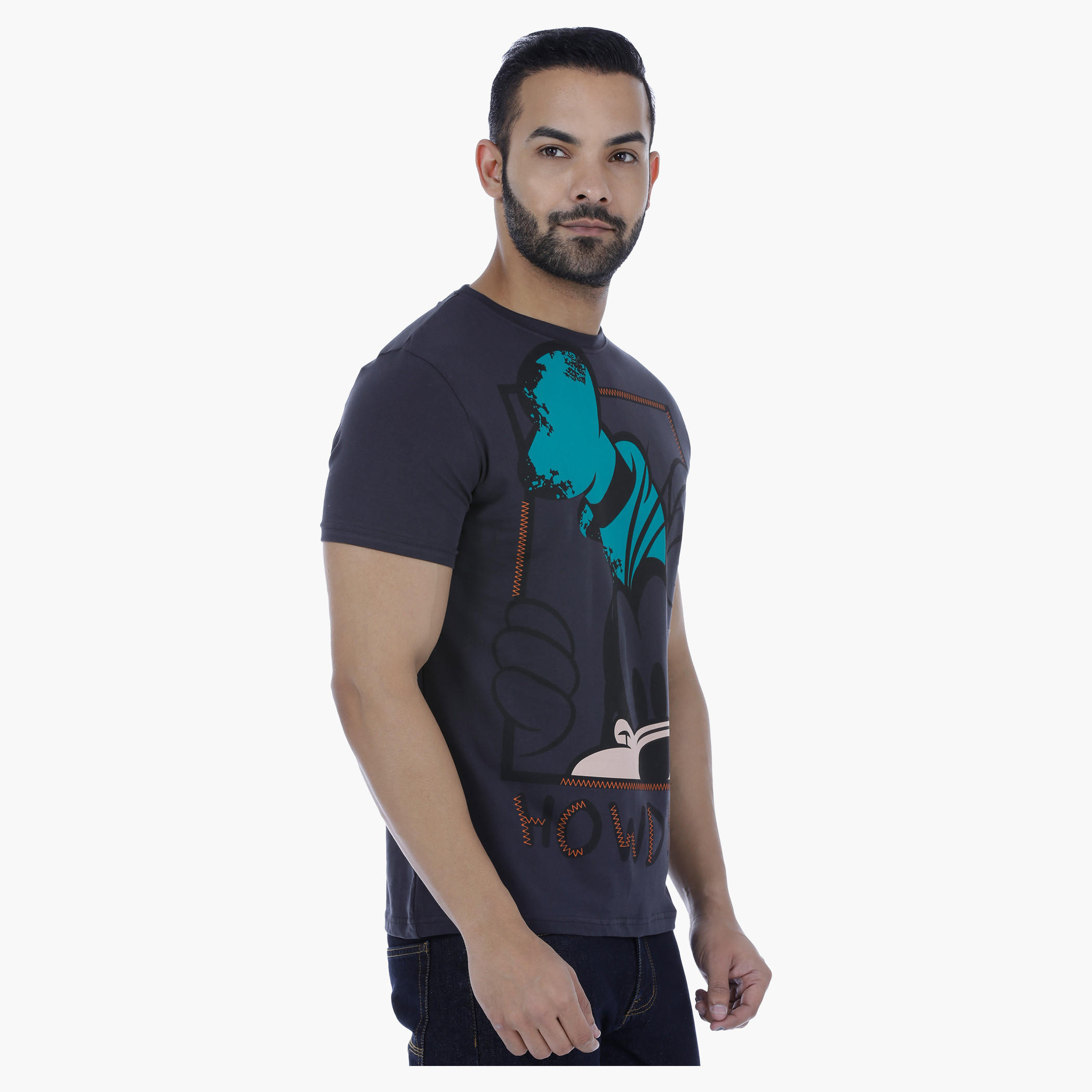 Goofy Printed T-Shirt with Short Sleeves.-men-clothing-tshirtsandpolos-tshirts-image-3