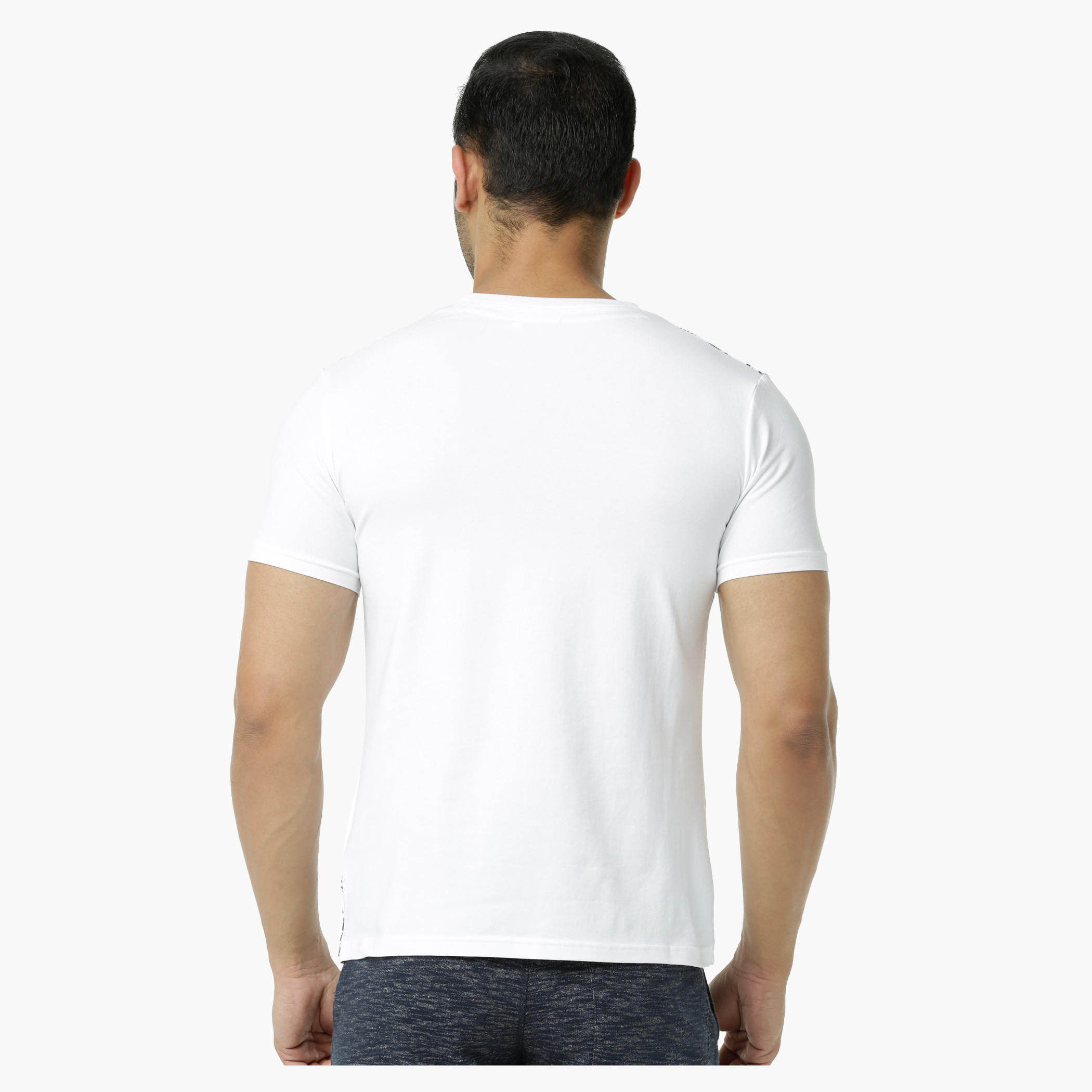Printed Crew Neck T-Shirt with Short Sleeves-men-clothing-tshirtsandpolos-tshirts-image-4