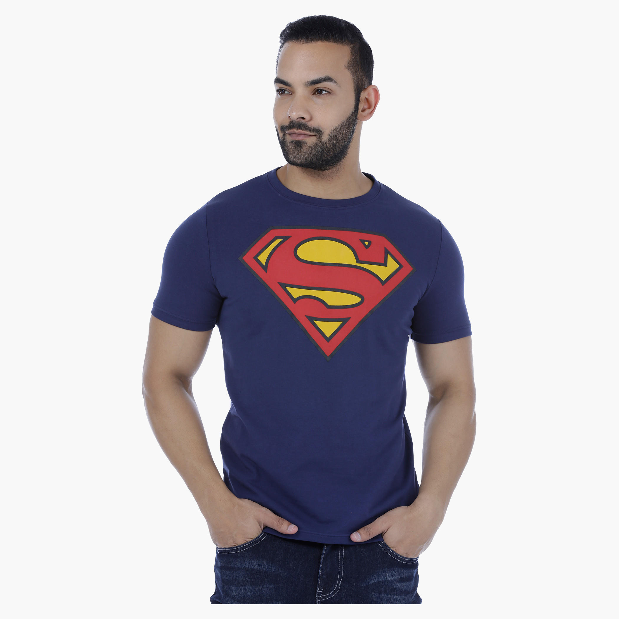 Superman Printed T-Shirt with Short Sleeves.-men-clothing-tshirtsandpolos-tshirts-image-1