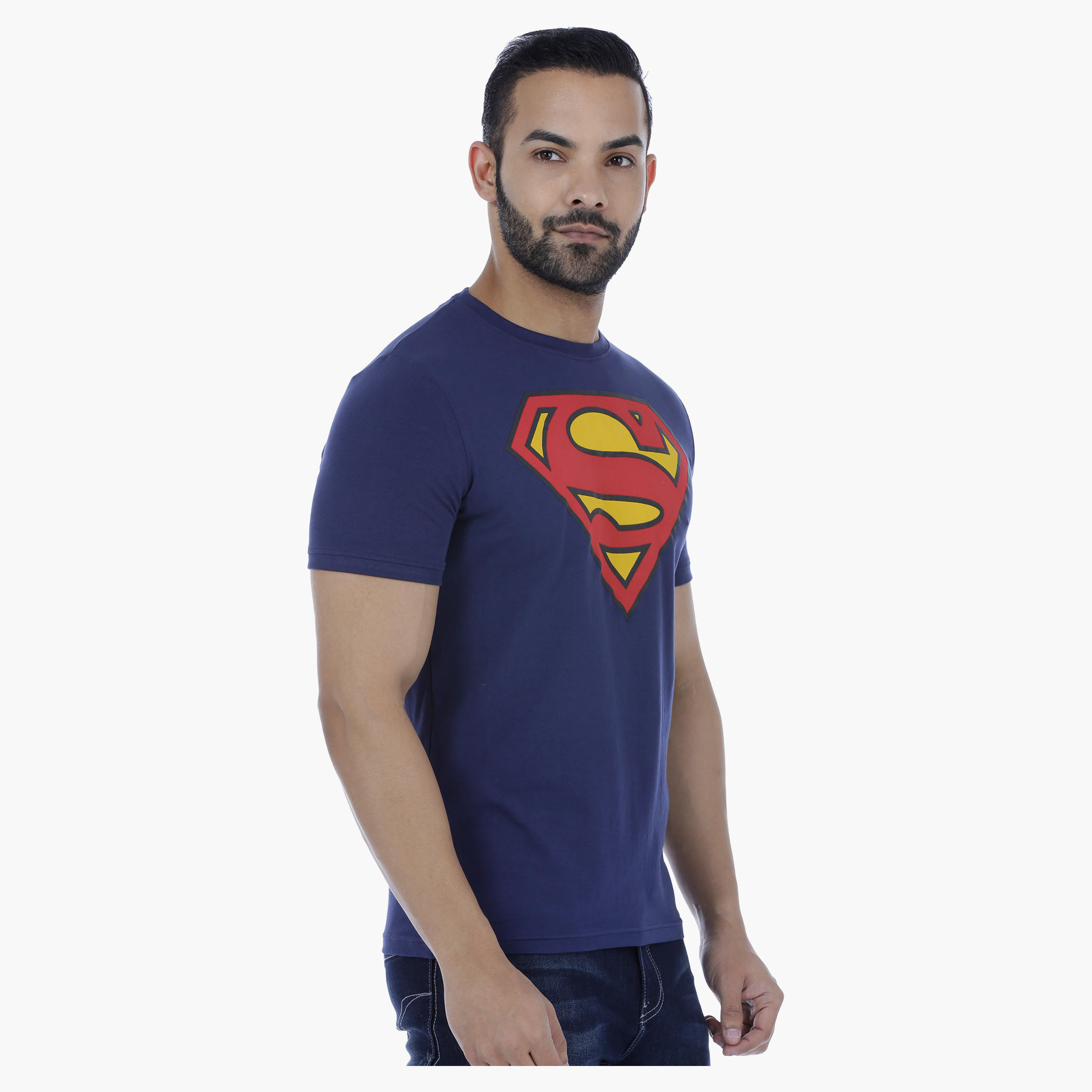 Superman Printed T-Shirt with Short Sleeves.-men-clothing-tshirtsandpolos-tshirts-image-3