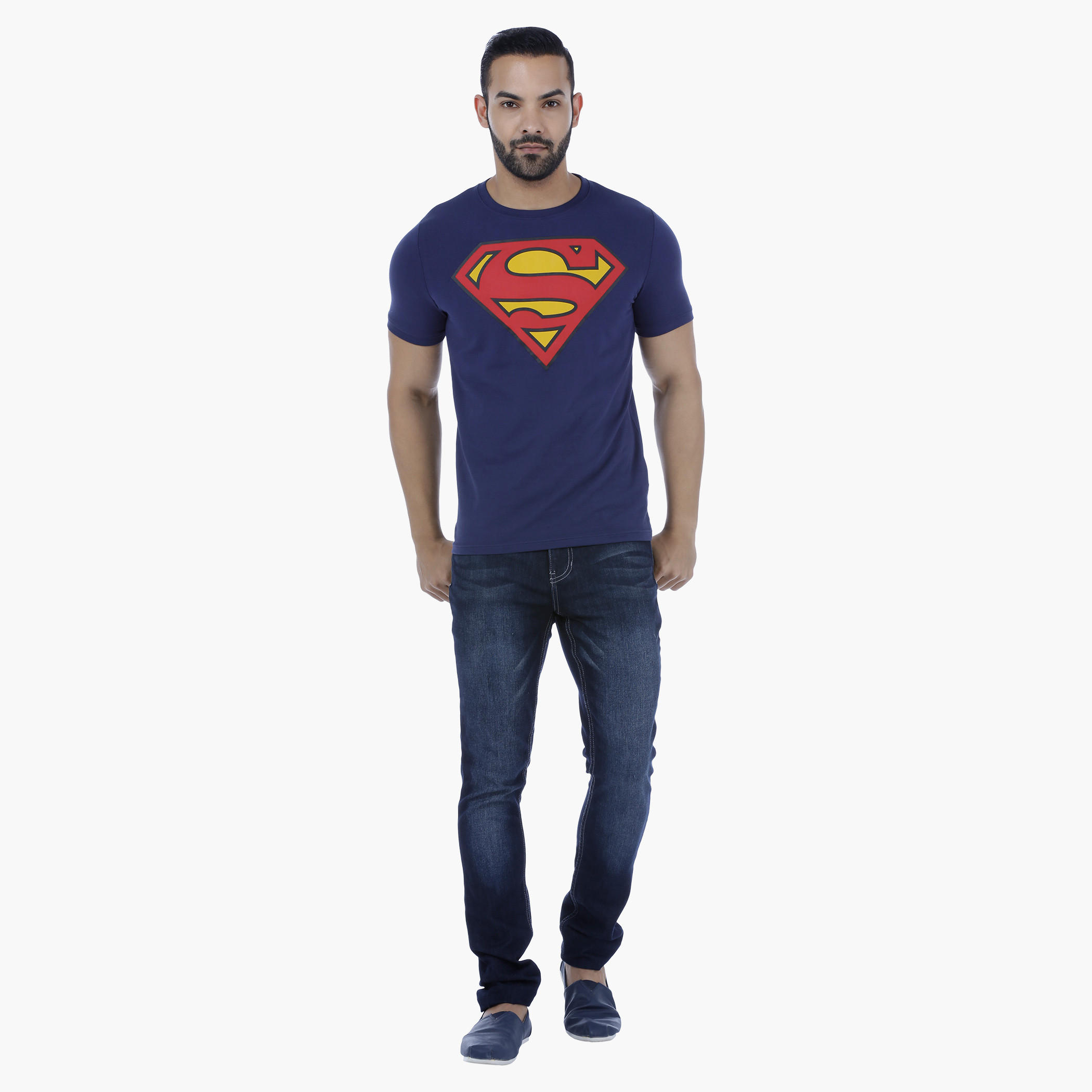 Superman Printed T-Shirt with Short Sleeves.-men-clothing-tshirtsandpolos-tshirts-image-5