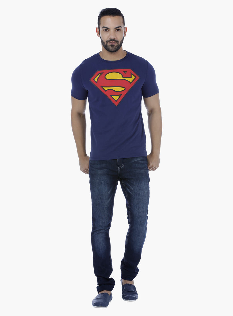 Superman Printed T-Shirt with Short Sleeves.-men-clothing-tshirtsandpolos-tshirts-image-5