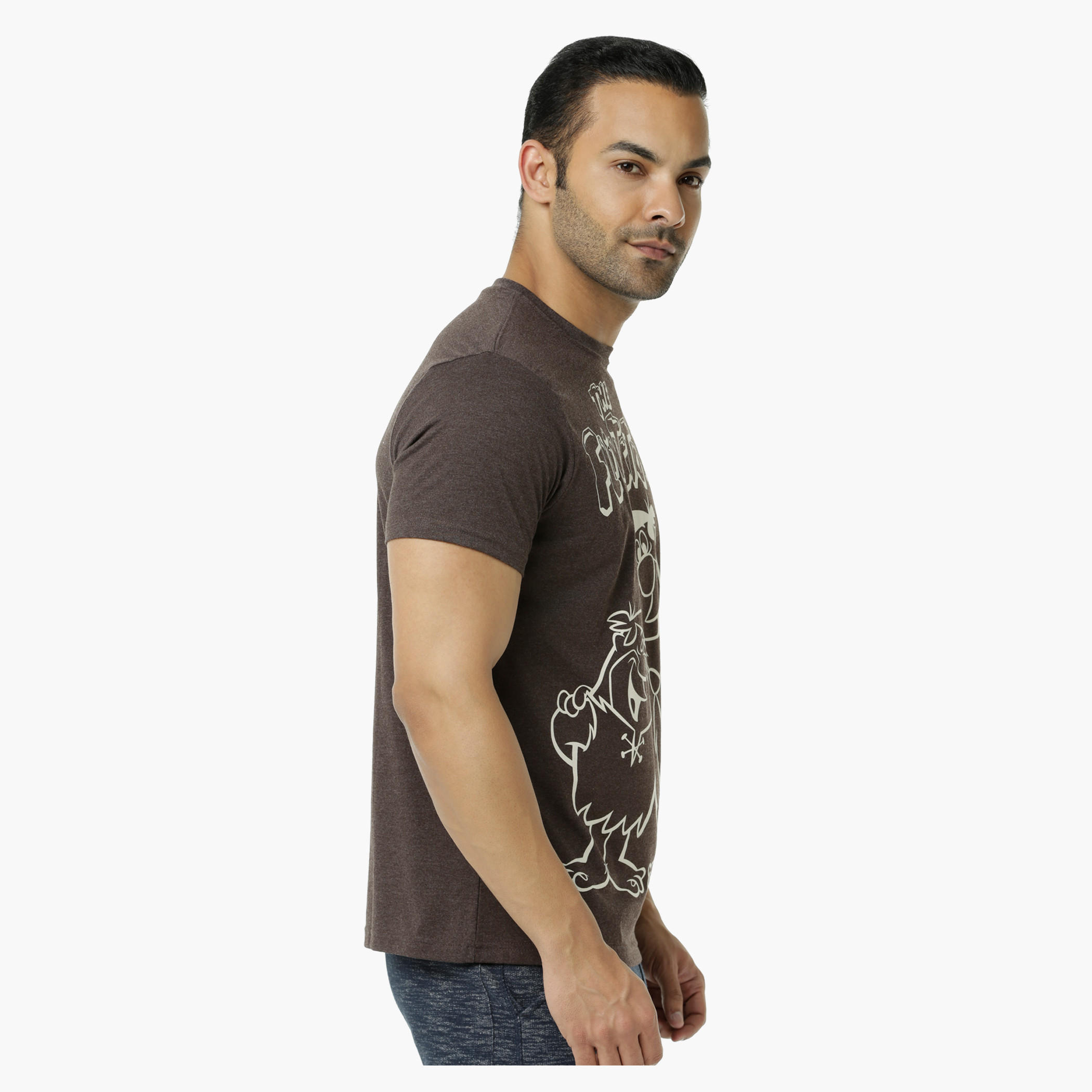 The Flintstones Printed Crew Neck T-Shirt with Short Sleeves-men-clothing-tshirtsandpolos-tshirts-image-3