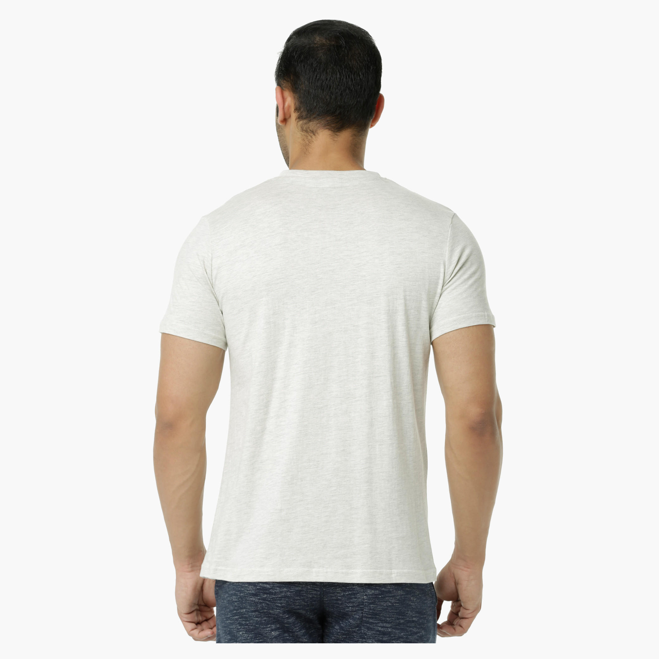 Printed Crew Neck T-Shirt with Short Sleeves-men-clothing-tshirtsandpolos-tshirts-image-2