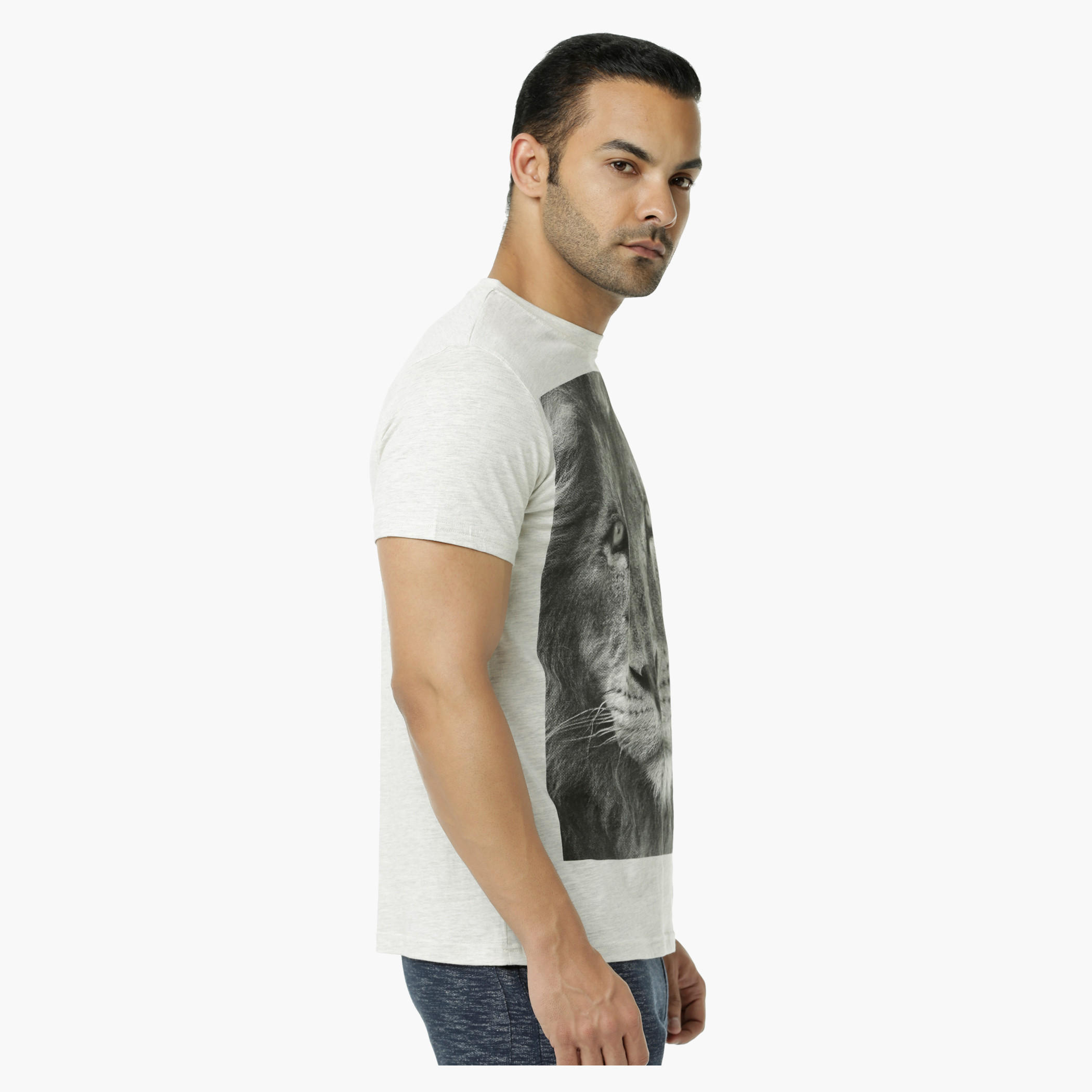 Printed Crew Neck T-Shirt with Short Sleeves-men-clothing-tshirtsandpolos-tshirts-image-3
