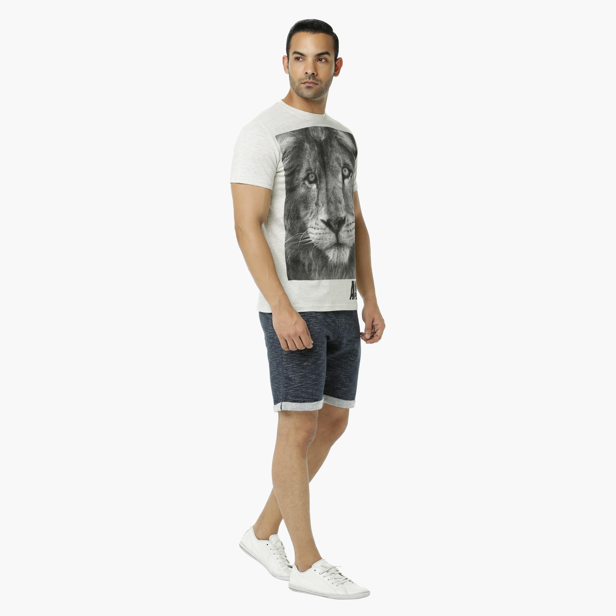Printed Crew Neck T-Shirt with Short Sleeves-men-clothing-tshirtsandpolos-tshirts-image-5