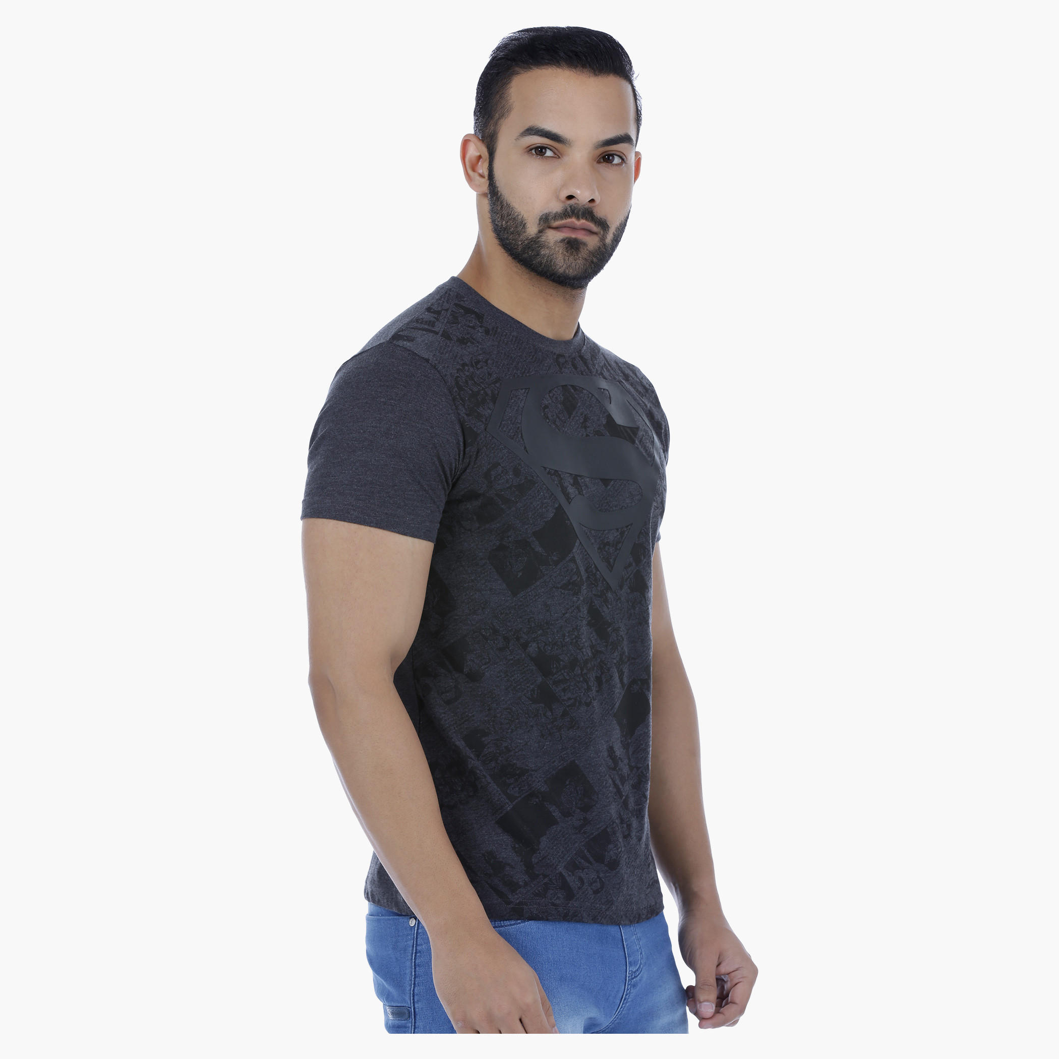 Superman Printed T-Shirt with Short Sleeves.-men-clothing-tshirtsandpolos-tshirts-image-3