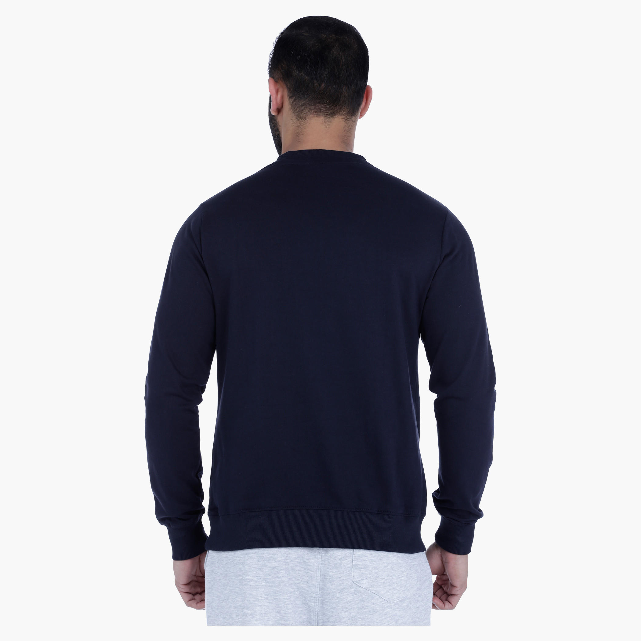 Captain America Printed Crew Neck Sweatshirt with Long Sleeves-men-winterwear-hoodiesandsweatshirts-image-2