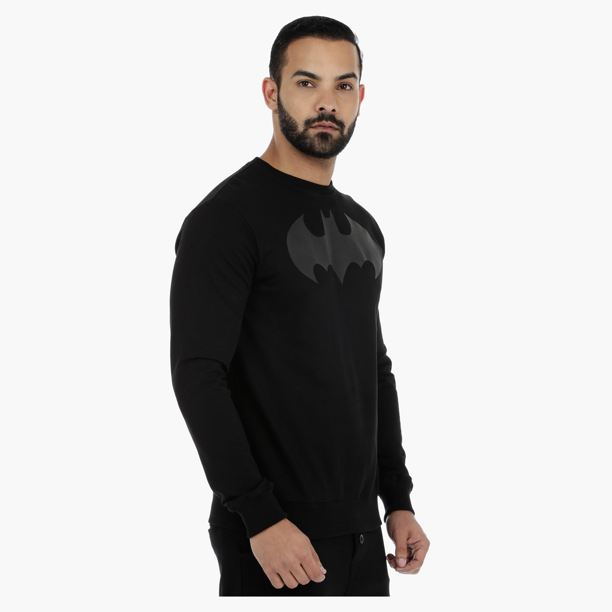 Batman Printed Knitted Long Sleeves Sweatshirt-men-winterwear-hoodiesandsweatshirts-image-3