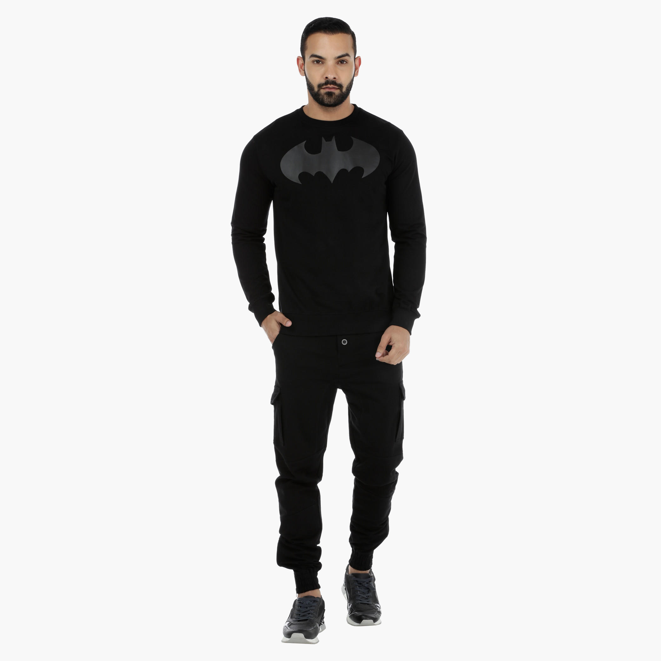Batman Printed Knitted Long Sleeves Sweatshirt-men-winterwear-hoodiesandsweatshirts-image-5