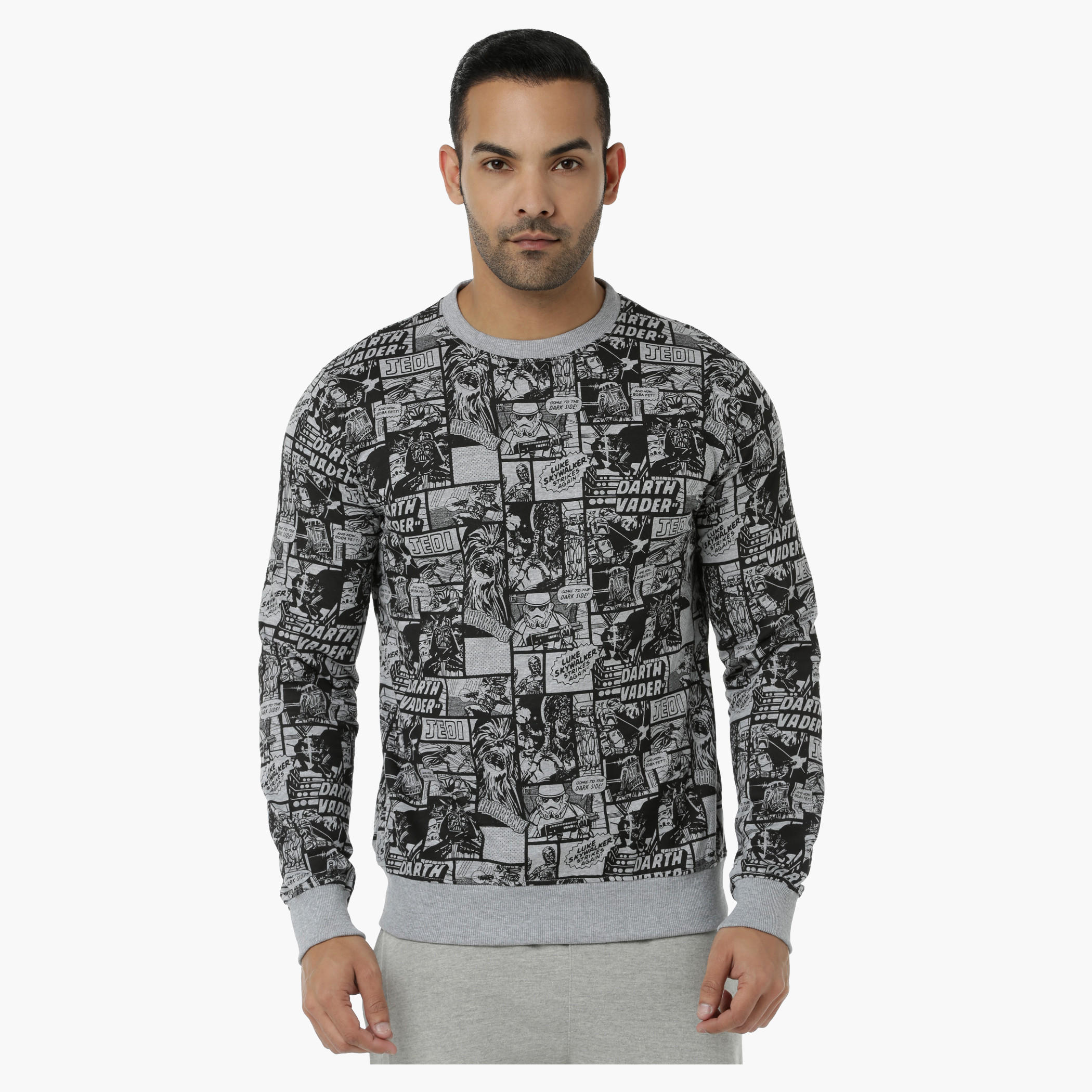 Printed Sweatshirt in Regular Fit-men-winterwear-hoodiesandsweatshirts-image-5