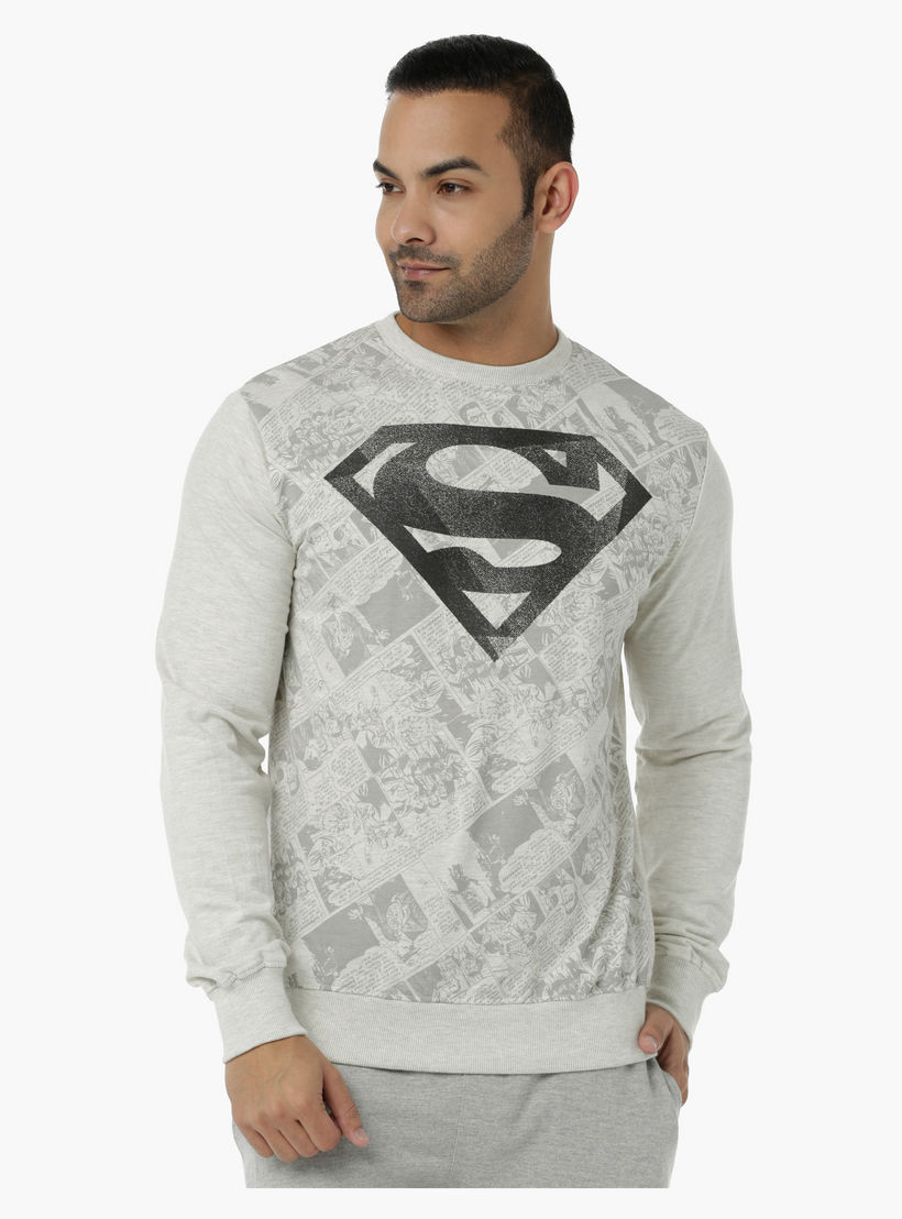 Printed Sweatshirt in Regular Fit-men-winterwear-hoodiesandsweatshirts-image-5