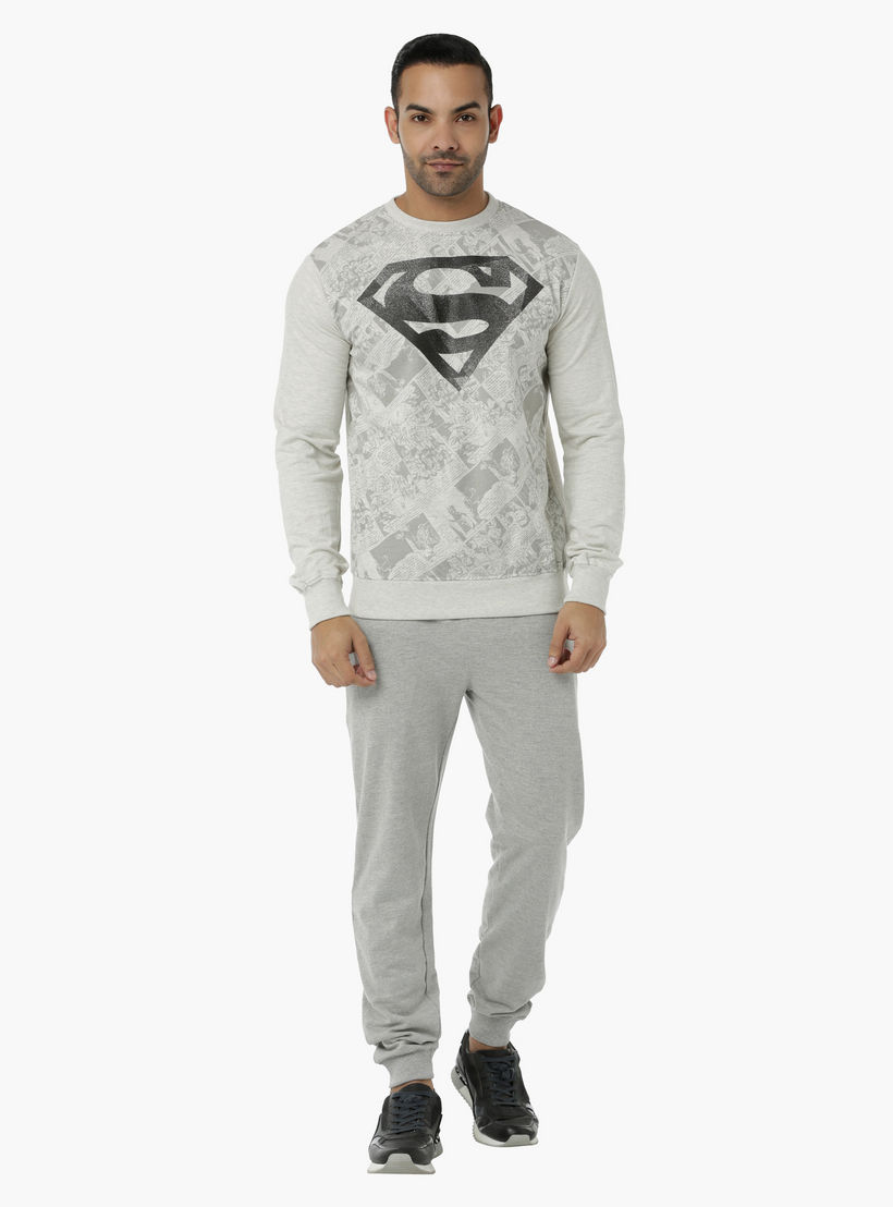 Printed Sweatshirt in Regular Fit-men-winterwear-hoodiesandsweatshirts-image-1