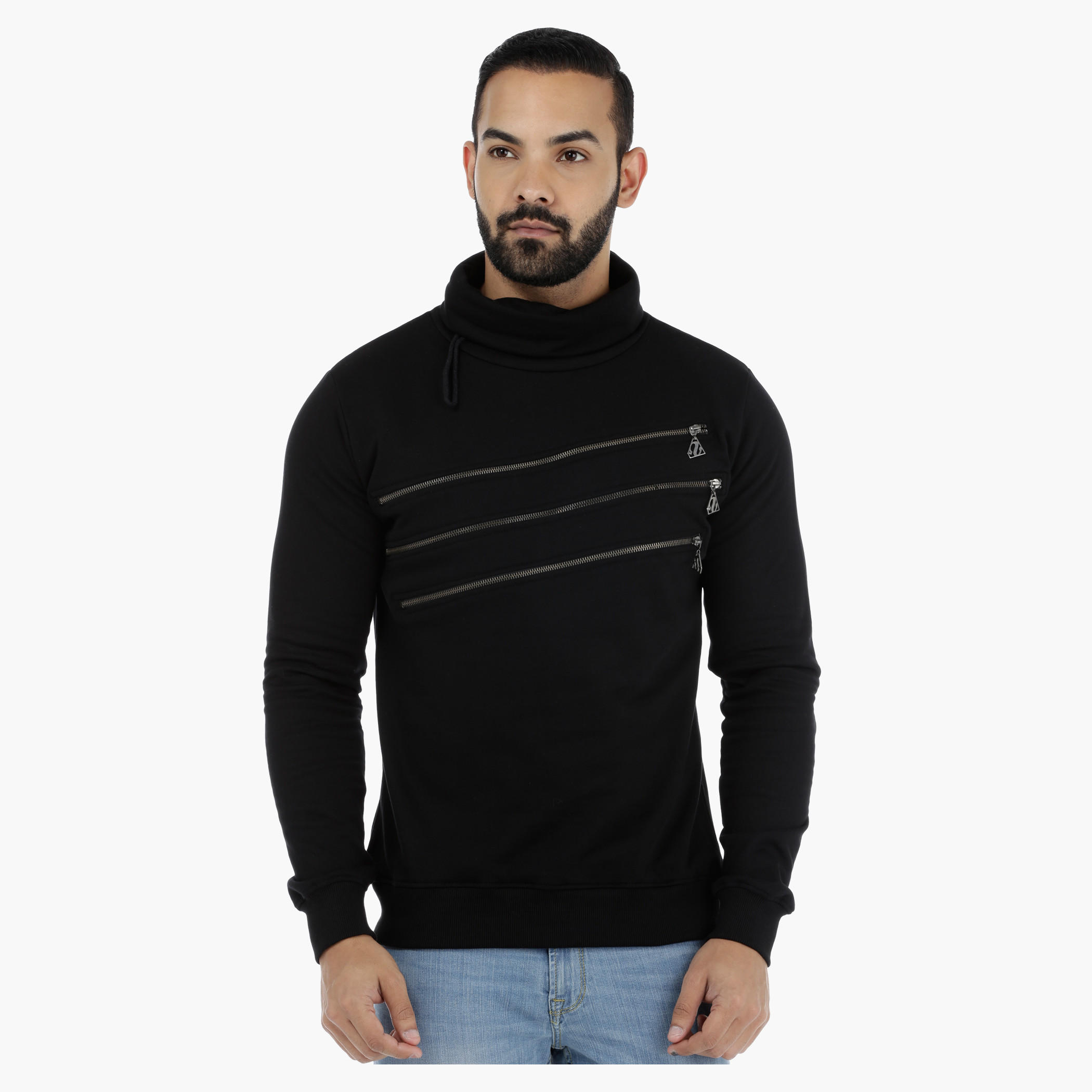 Superman Long Sleeves Sweatshirt with Zip Detail-men-winterwear-hoodiesandsweatshirts-image-1