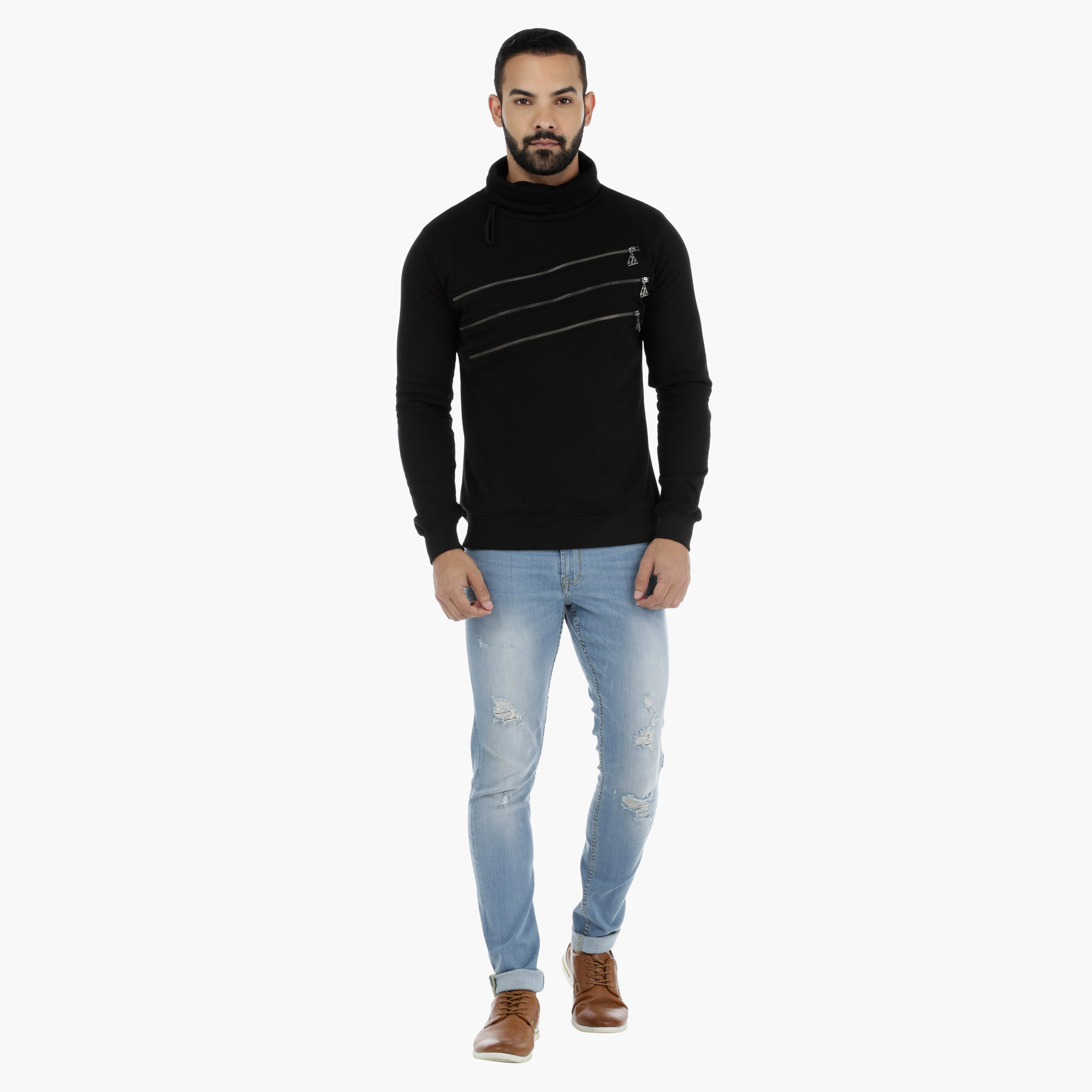 Superman Long Sleeves Sweatshirt with Zip Detail-men-winterwear-hoodiesandsweatshirts-image-1
