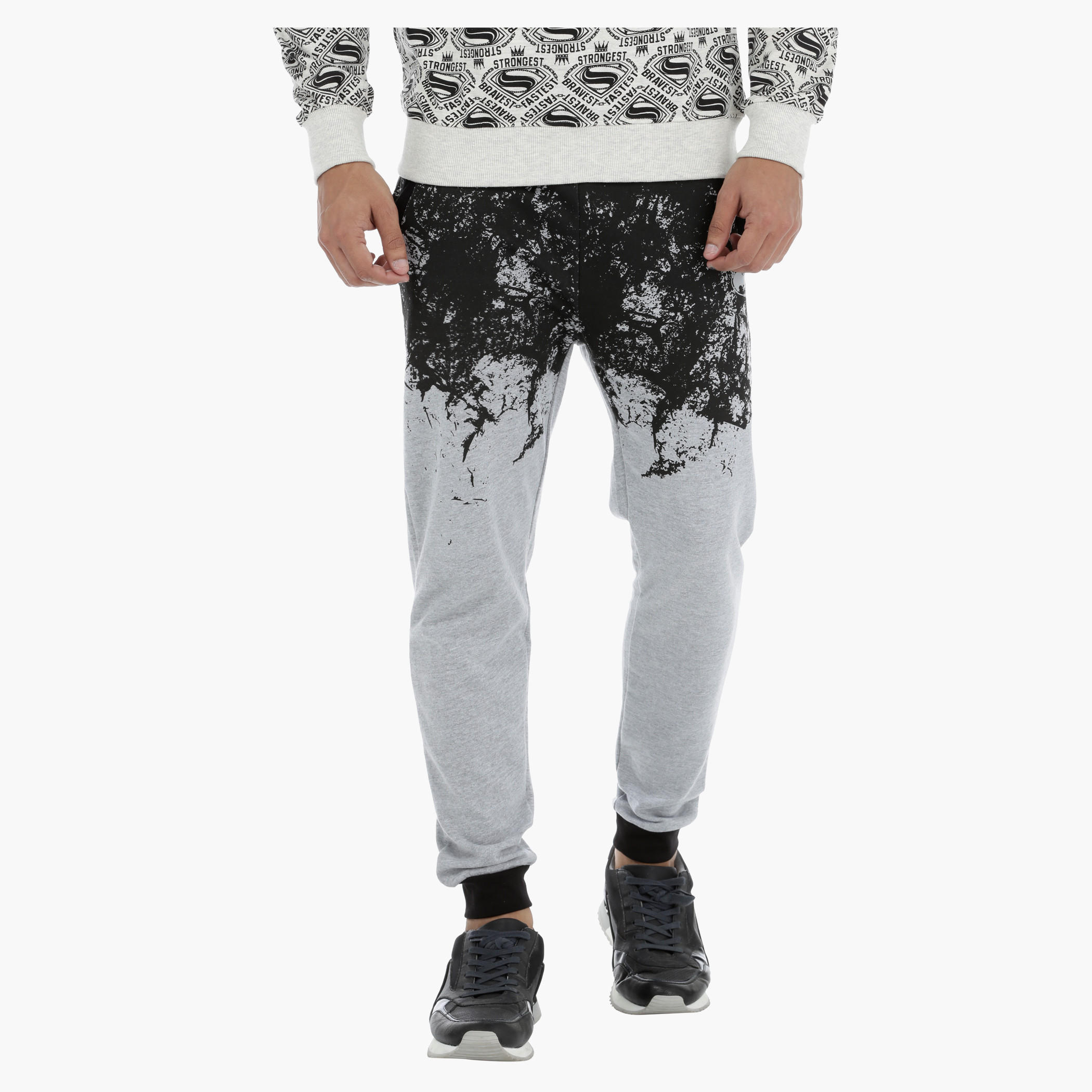 Printed Jog Pants with Cuffed Hem-men-clothing-bottoms-joggers-image-1