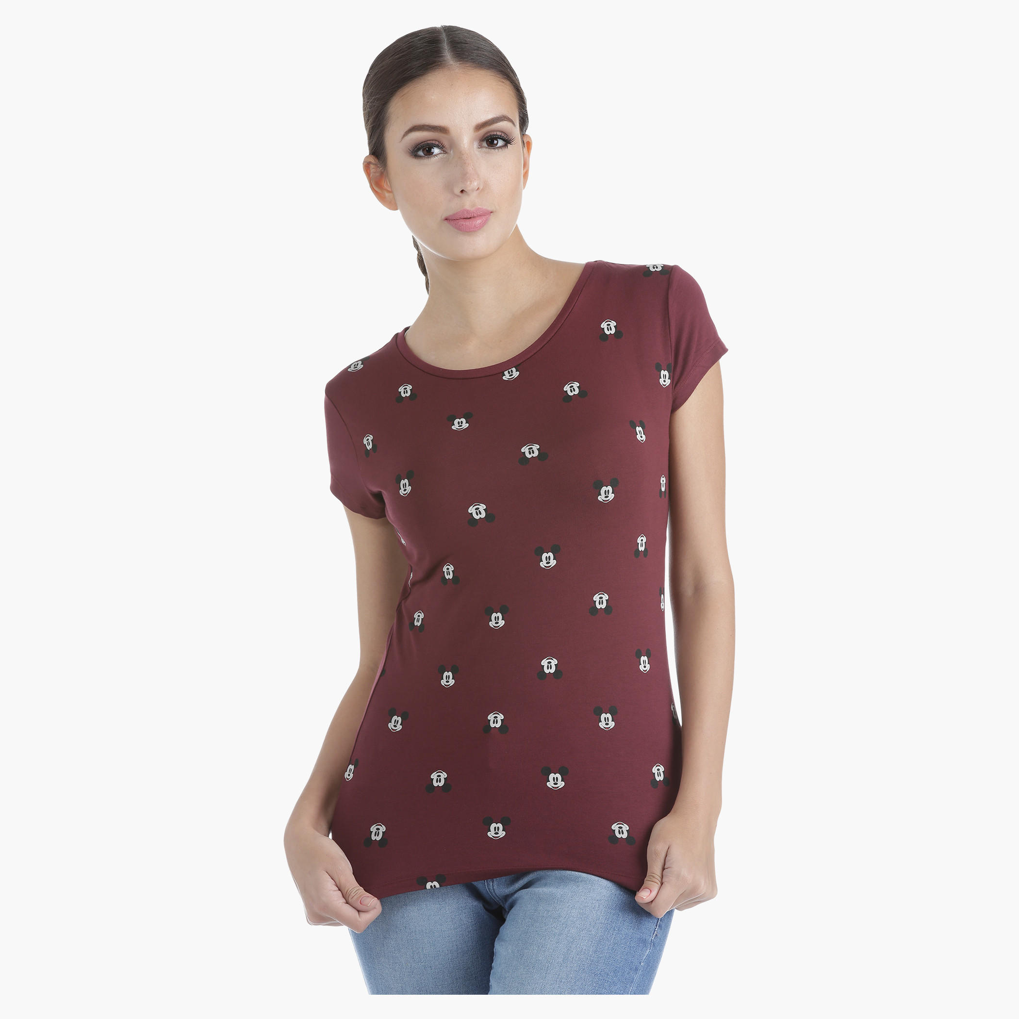Knit T-Shirt in Regular Fit-women-clothing-tshirts-image-1