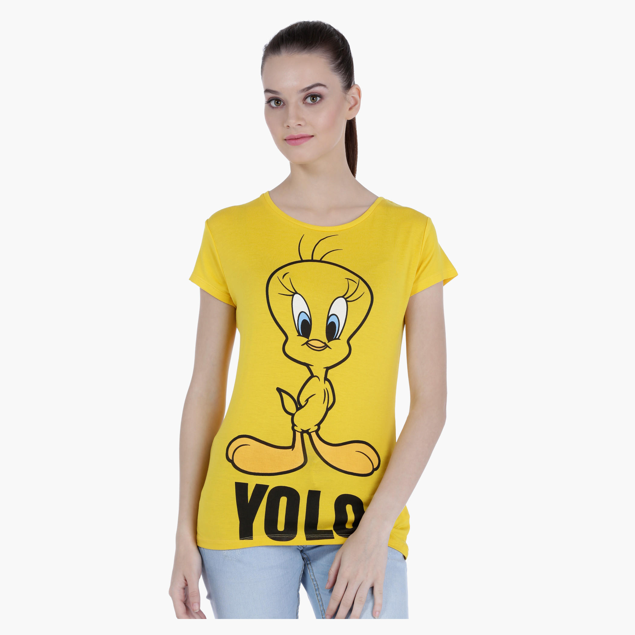 Knit T-Shirt in Regular Fit-women-clothing-tshirts-image-1