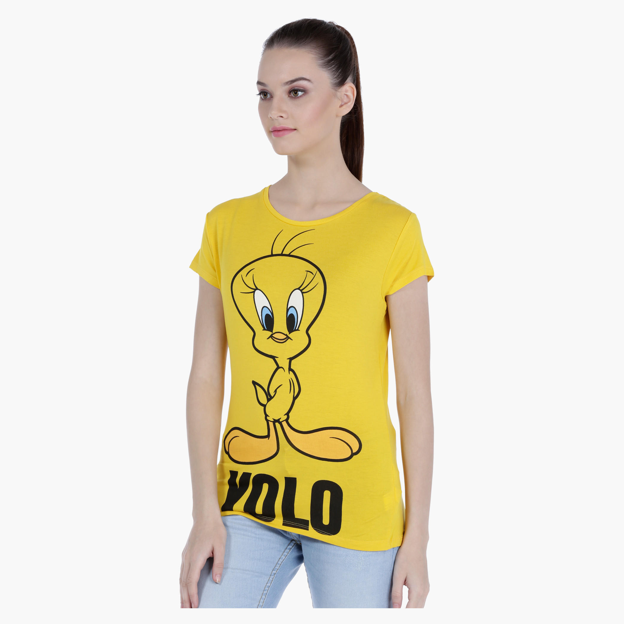 Knit T-Shirt in Regular Fit-women-clothing-tshirts-image-3