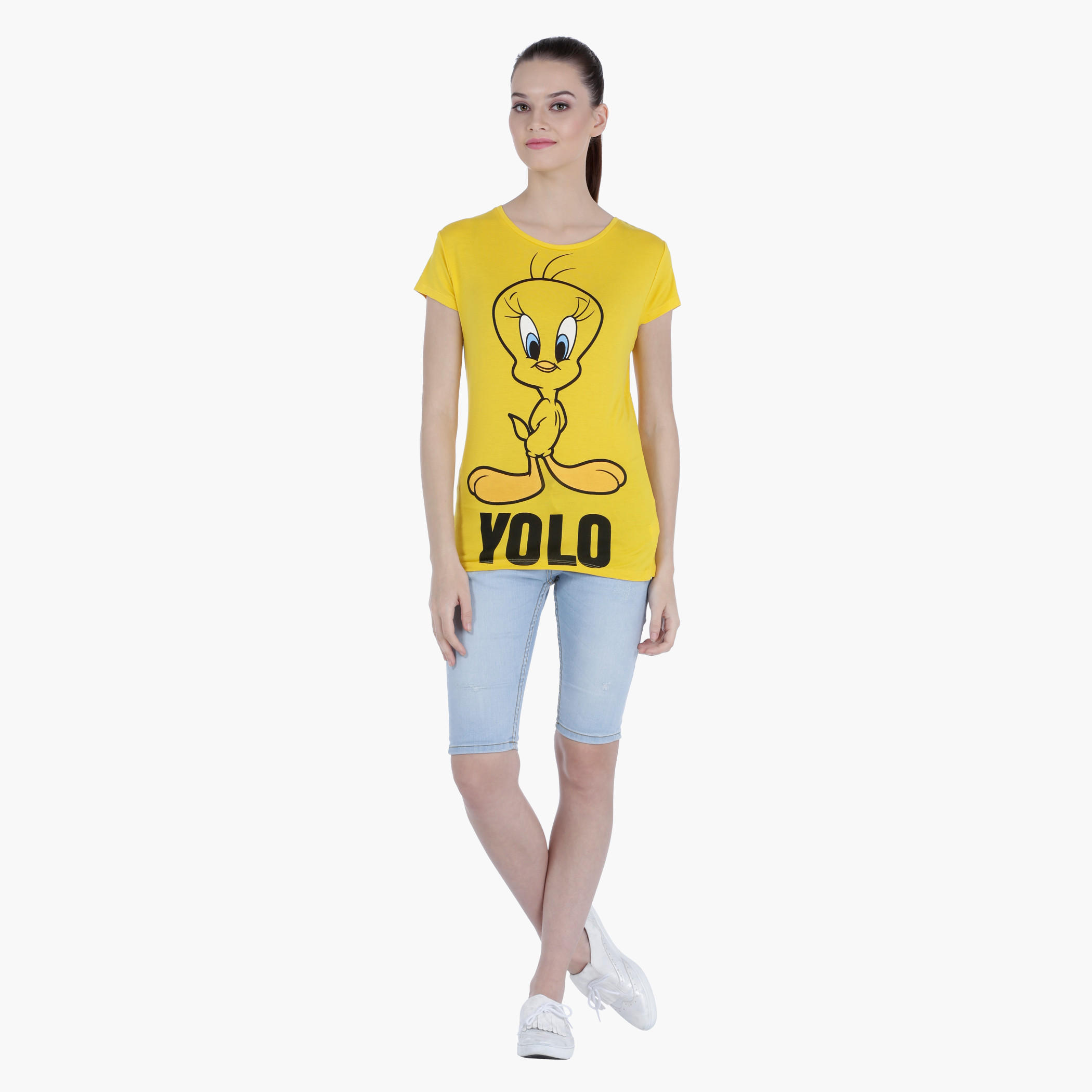 Knit T-Shirt in Regular Fit-women-clothing-tshirts-image-5