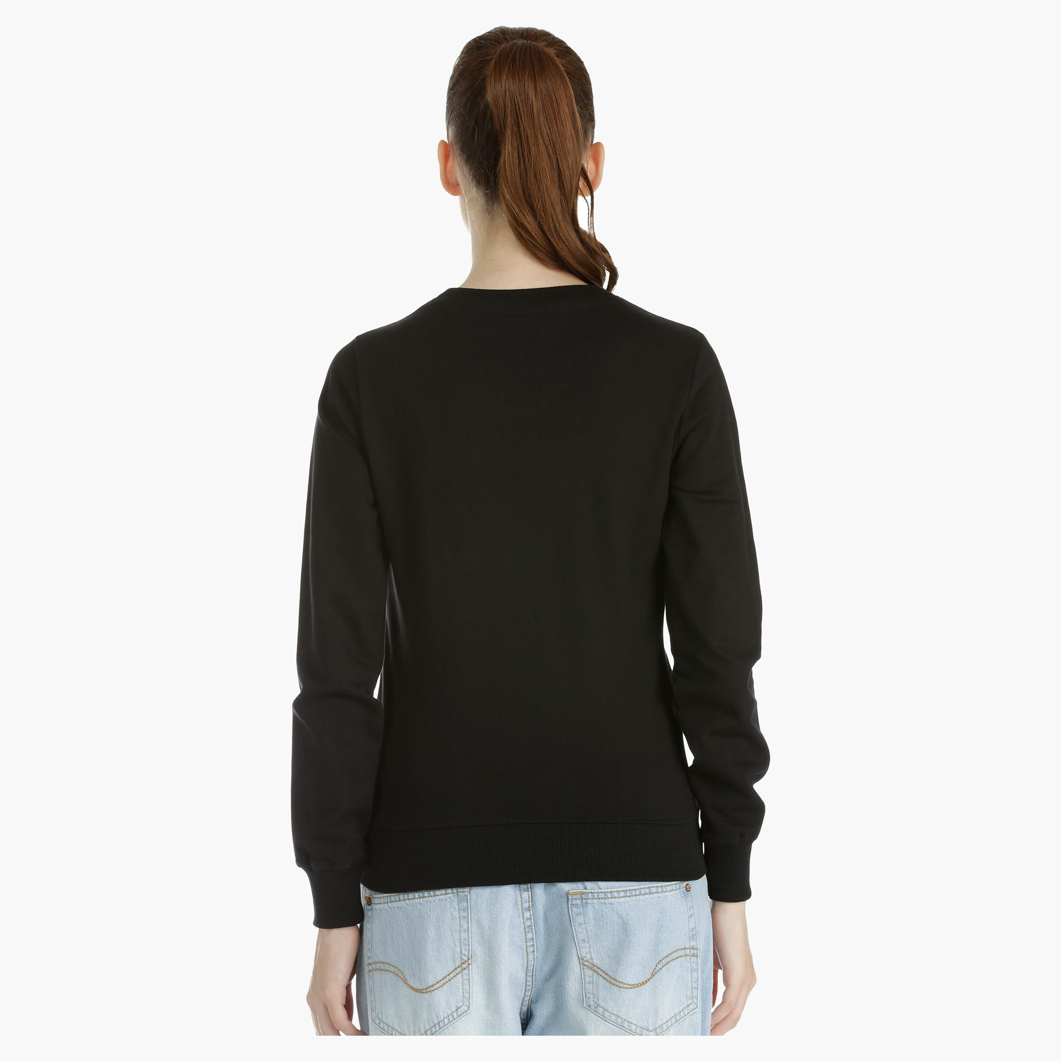 Mickey Mouse Printed Sweatshirt with Short Sleeves-women-winterwear-hoodiesandsweatshirts-sweatshirts-image-2