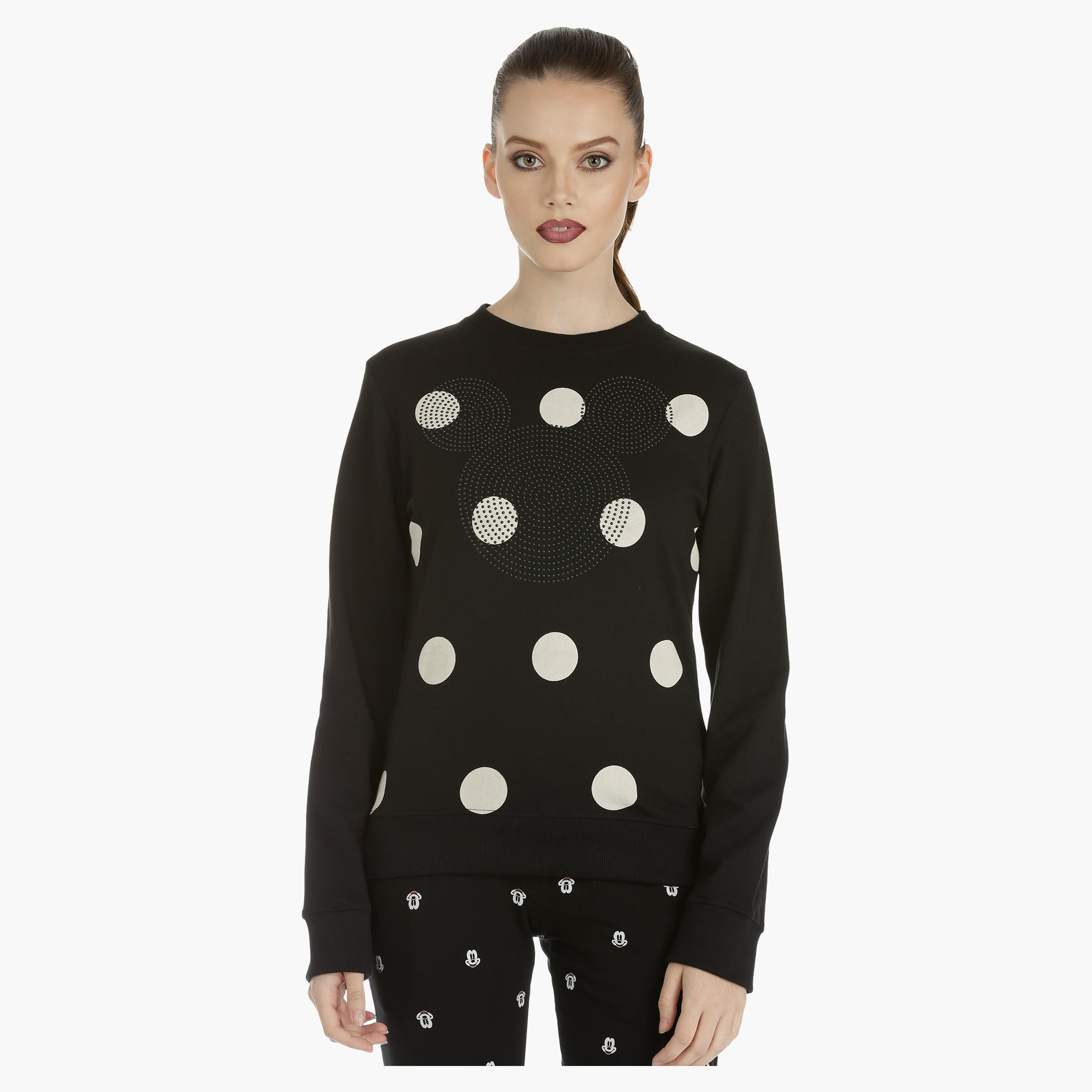 Mickey Mouse Sweatshirt with Long Sleeves-women-winterwear-hoodiesandsweatshirts-sweatshirts-image-5