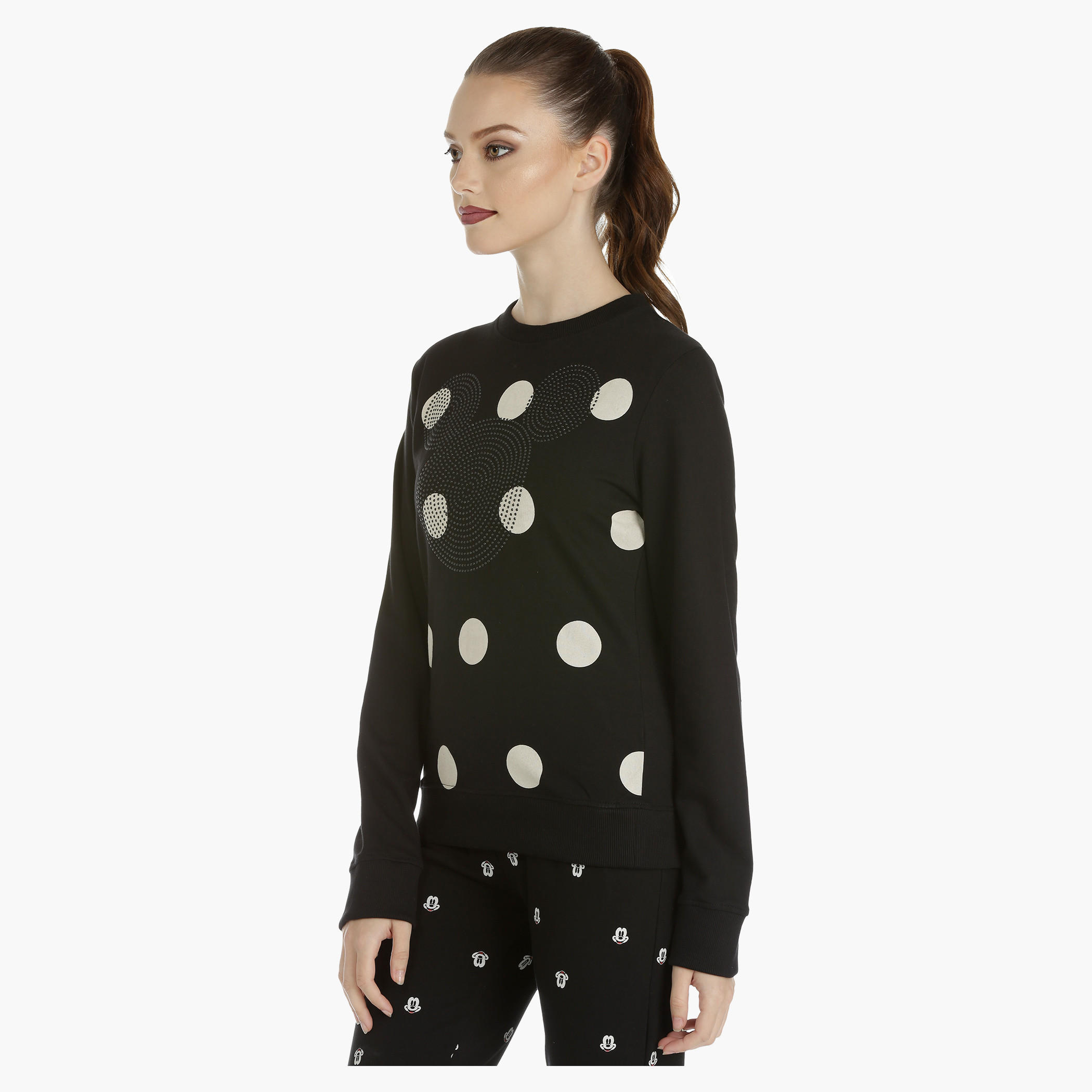 Mickey Mouse Sweatshirt with Long Sleeves-women-winterwear-hoodiesandsweatshirts-sweatshirts-image-3