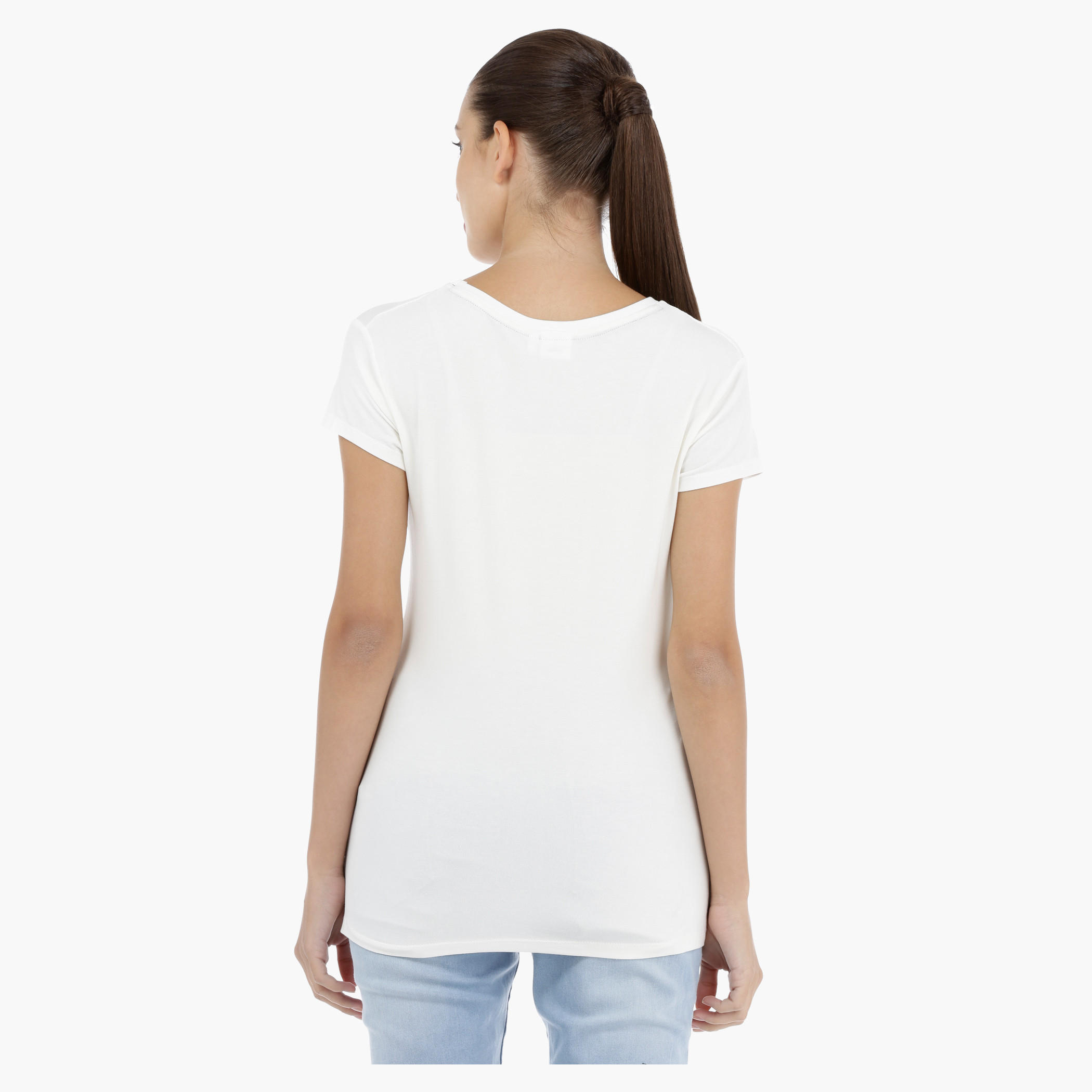 Hello Kitty Printed T-Shirt with Short Sleeves-women-clothing-tshirts-image-2
