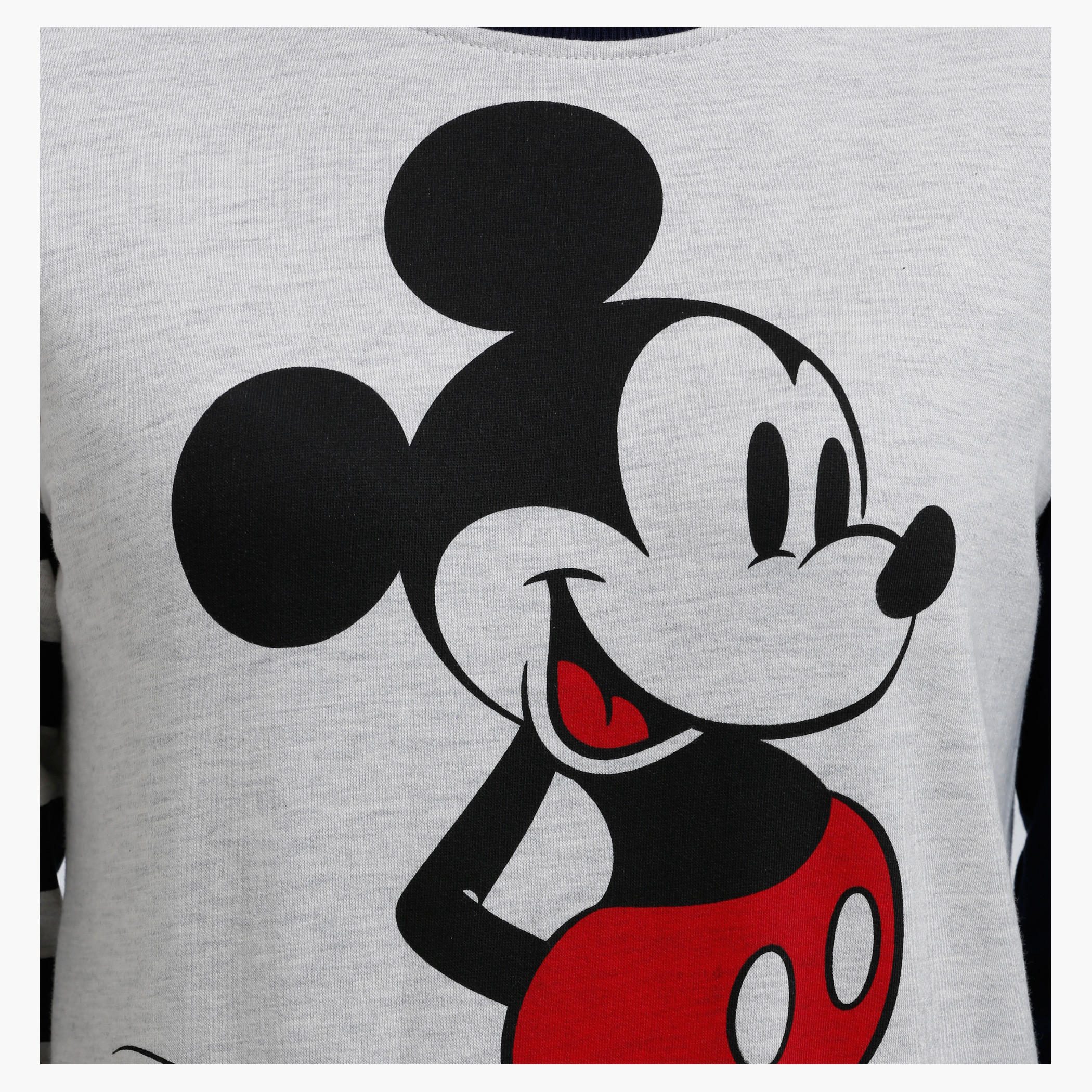 Printed Sweatshirt with Round Neck and Long Sleeves-women-winterwear-hoodiesandsweatshirts-sweatshirts-image-4