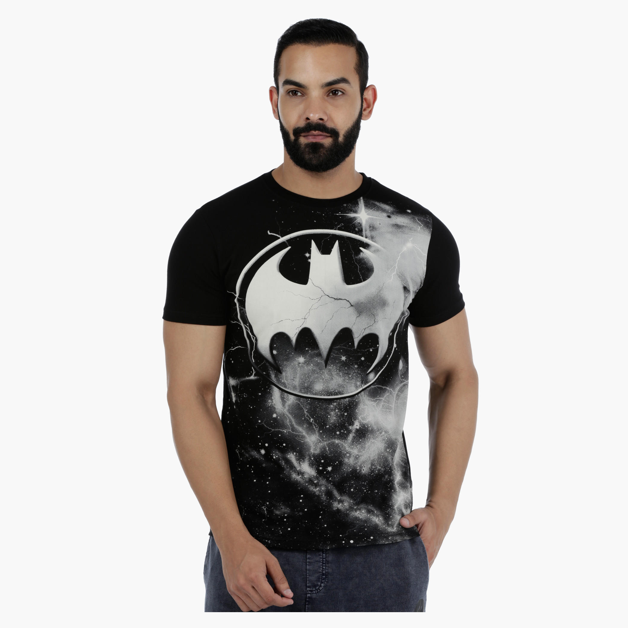 Batman Printed T-Shirt with Short Sleeves-men-clothing-tshirtsandpolos-tshirts-image-1