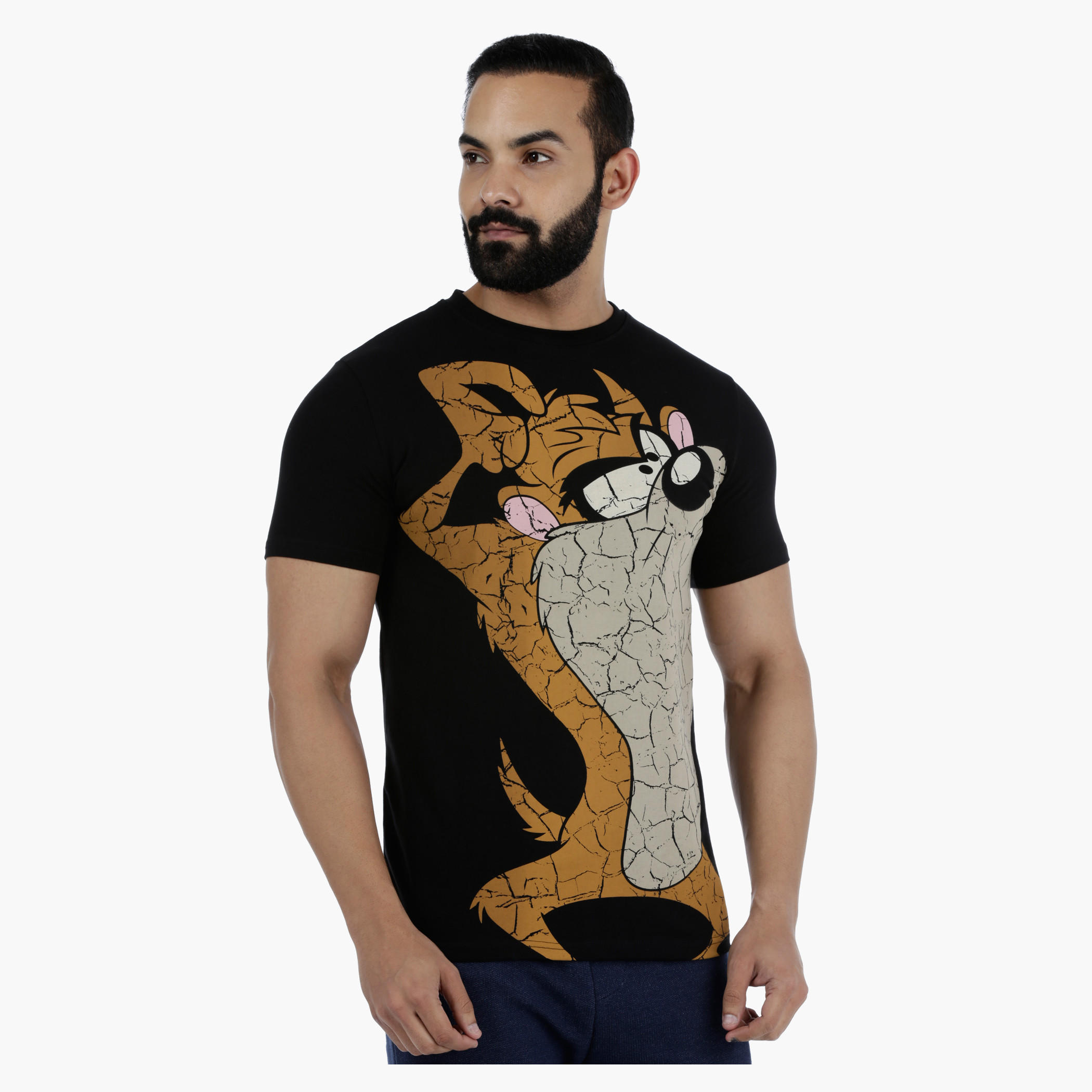Looney Tunes Printed T-Shirt with Short Sleeves-men-clothing-tshirtsandpolos-tshirts-image-1