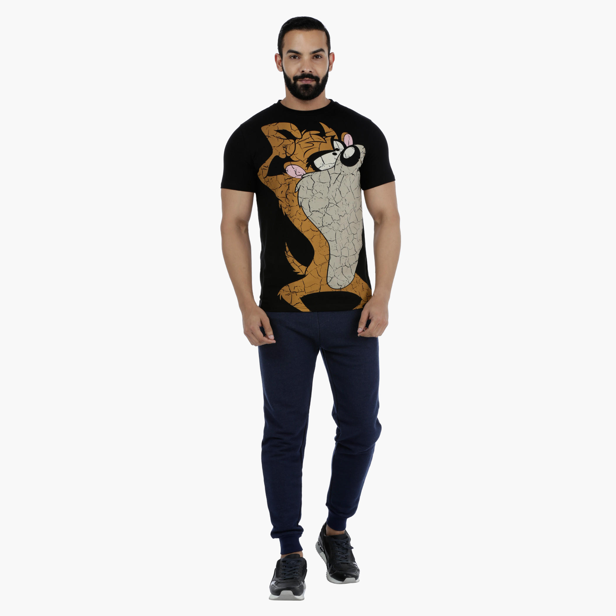 Looney Tunes Printed T-Shirt with Short Sleeves-men-clothing-tshirtsandpolos-tshirts-image-5