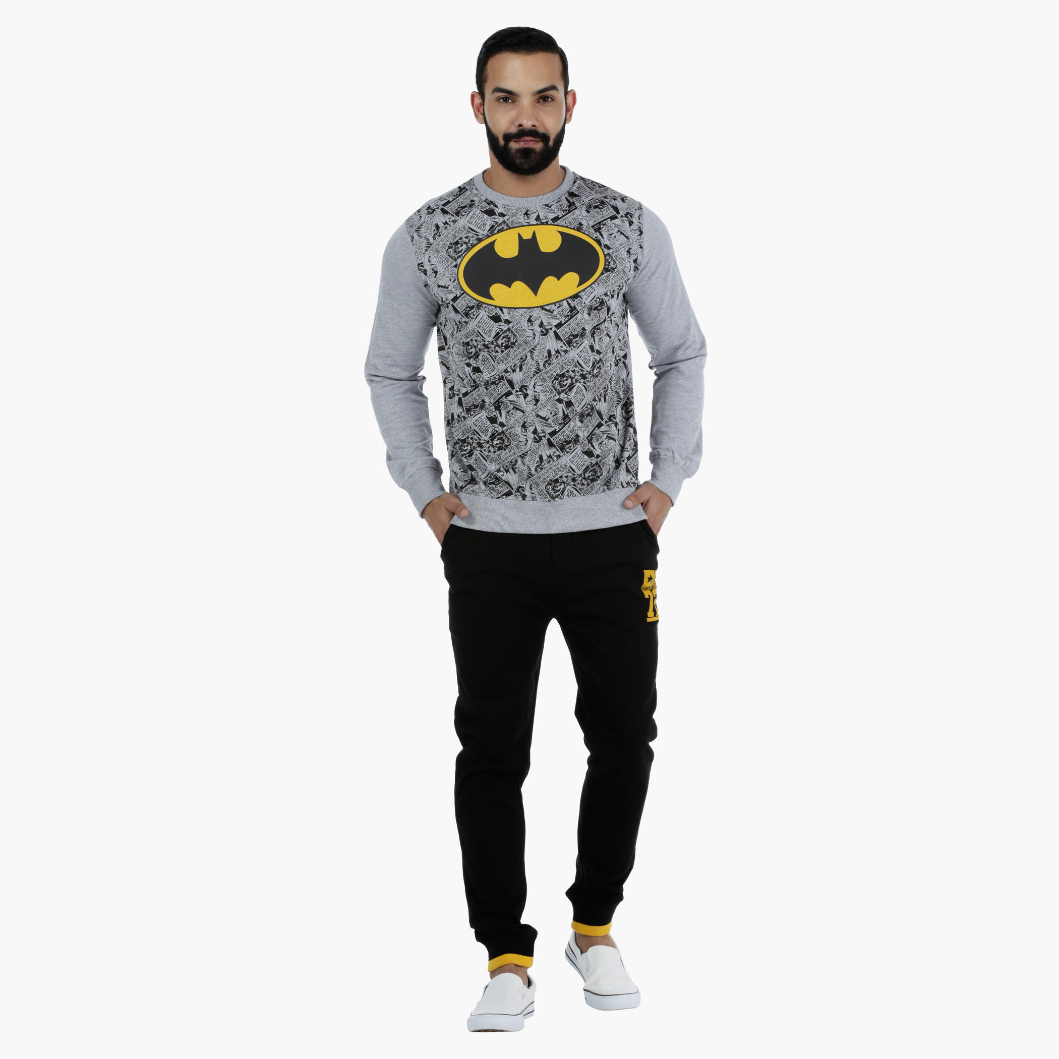 Batman Printed Sweatshirt with Long Sleeves-men-winterwear-hoodiesandsweatshirts-image-5