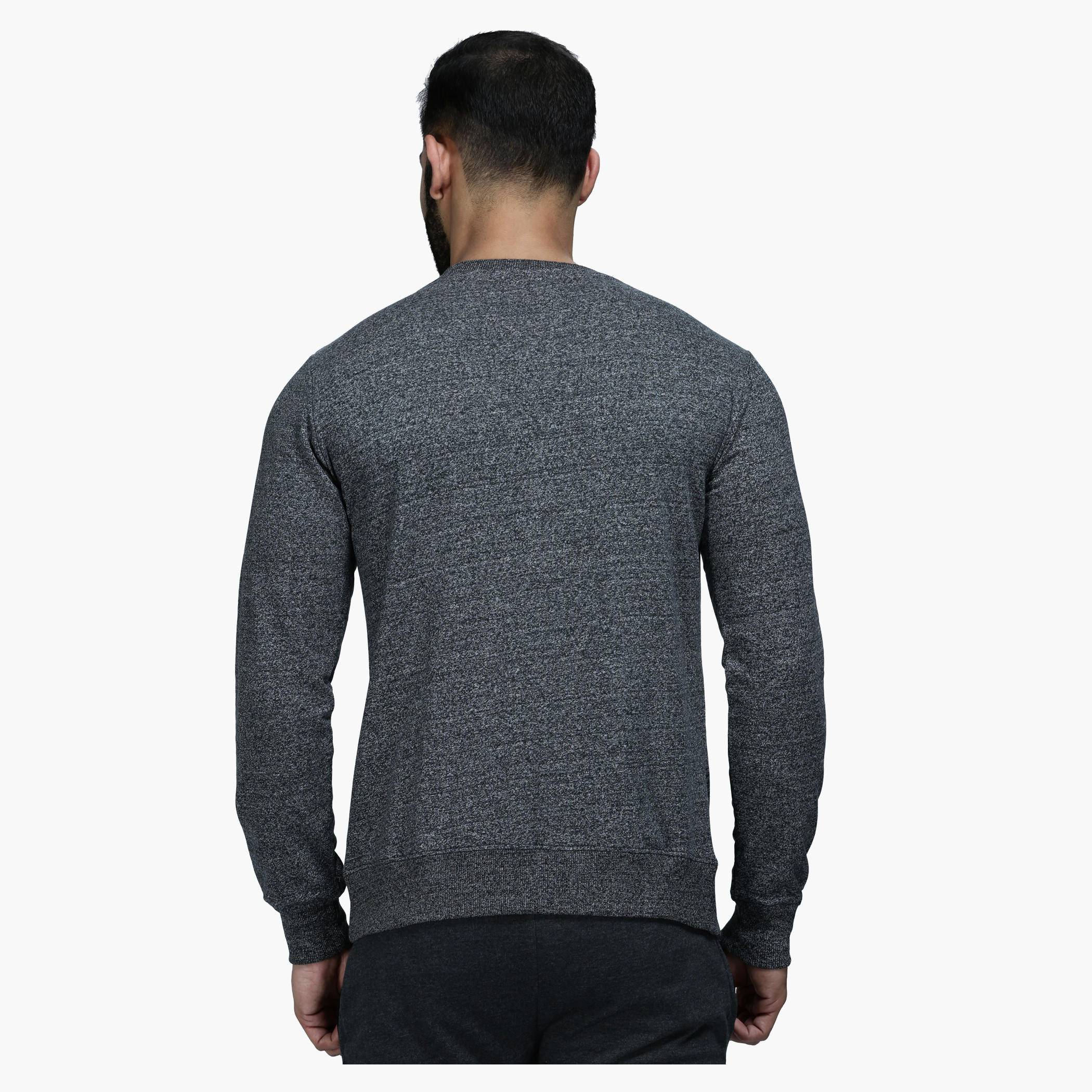 Printed Crew Neck Sweatshirt with Long Sleeves-men-winterwear-hoodiesandsweatshirts-image-2