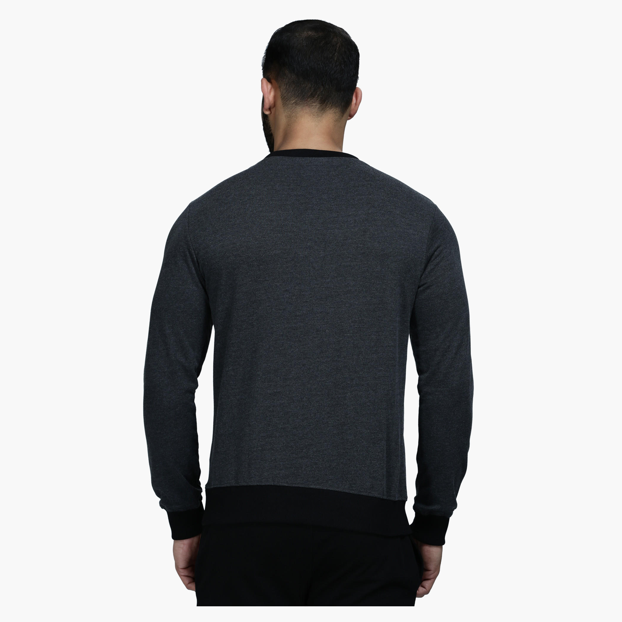 Printed Crew Neck Sweatshirt with Long Sleeves-men-winterwear-hoodiesandsweatshirts-image-2