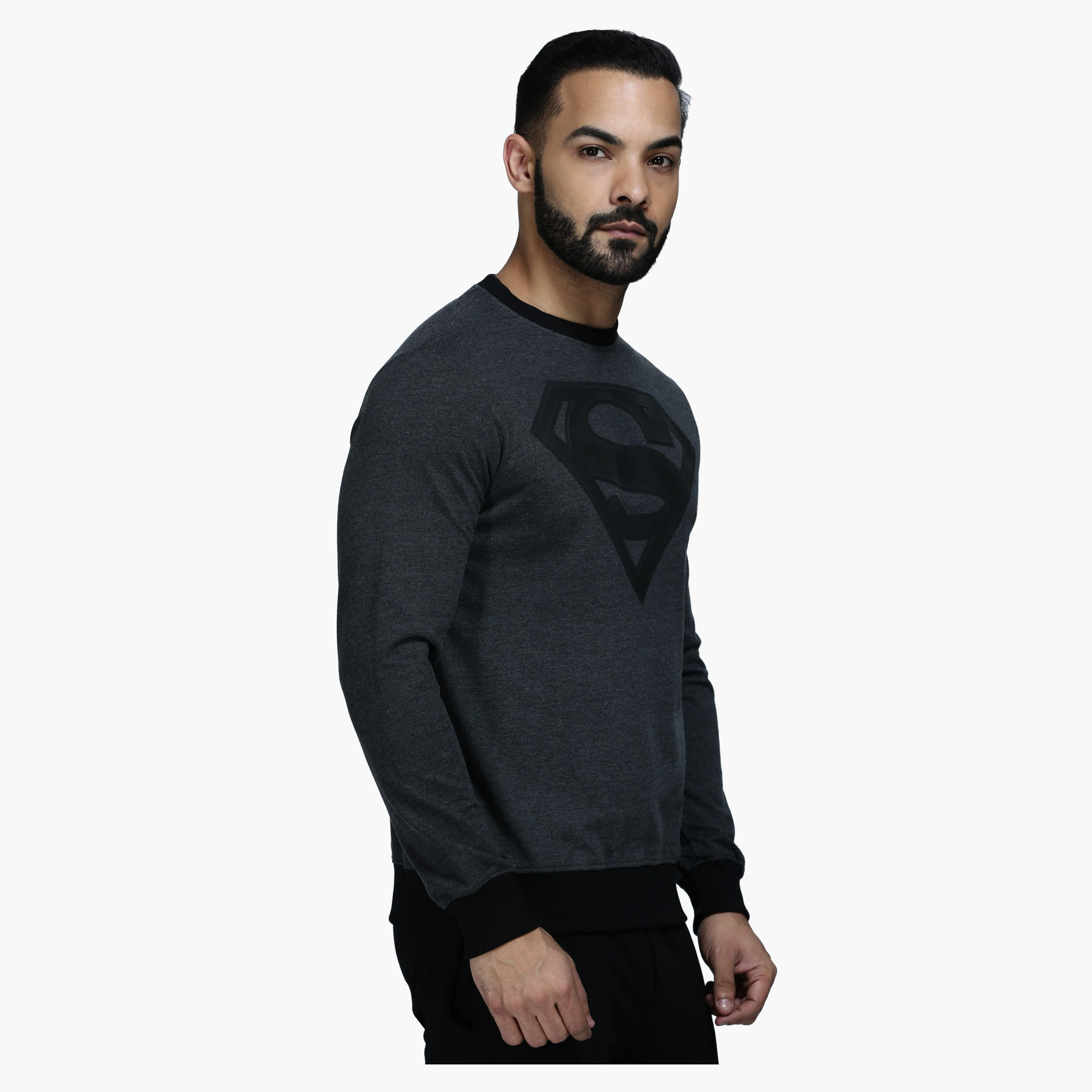 Printed Crew Neck Sweatshirt with Long Sleeves-men-winterwear-hoodiesandsweatshirts-image-3