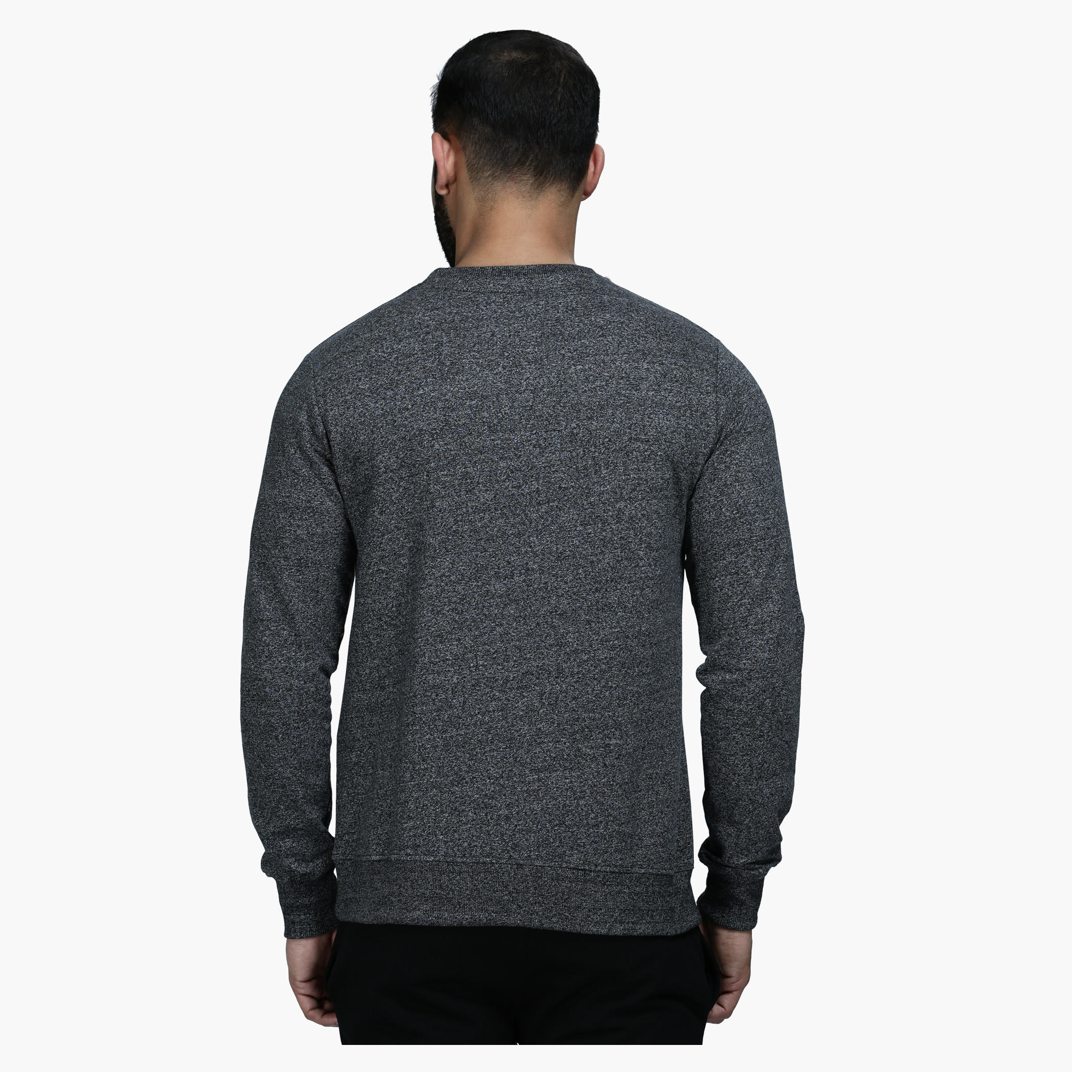 Printed Crew Neck Sweatshirt with Long Sleeves-men-winterwear-hoodiesandsweatshirts-image-2
