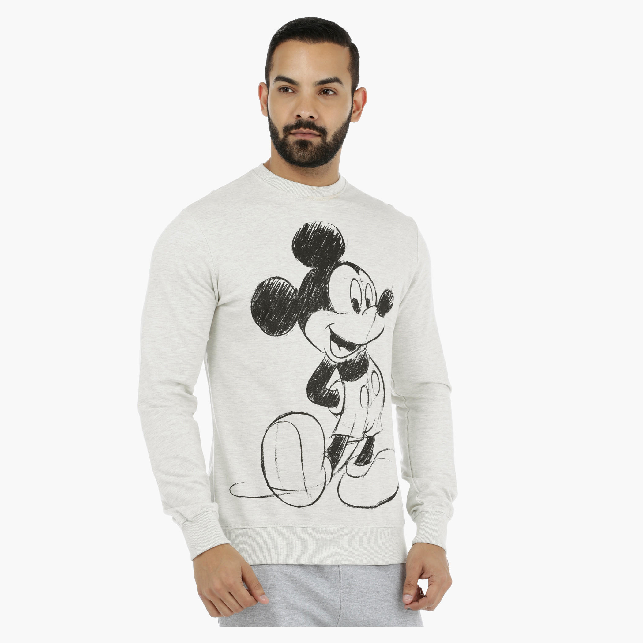 Mickey Mouse Printed Long Sleeves Sweatshirt-men-winterwear-hoodiesandsweatshirts-image-5