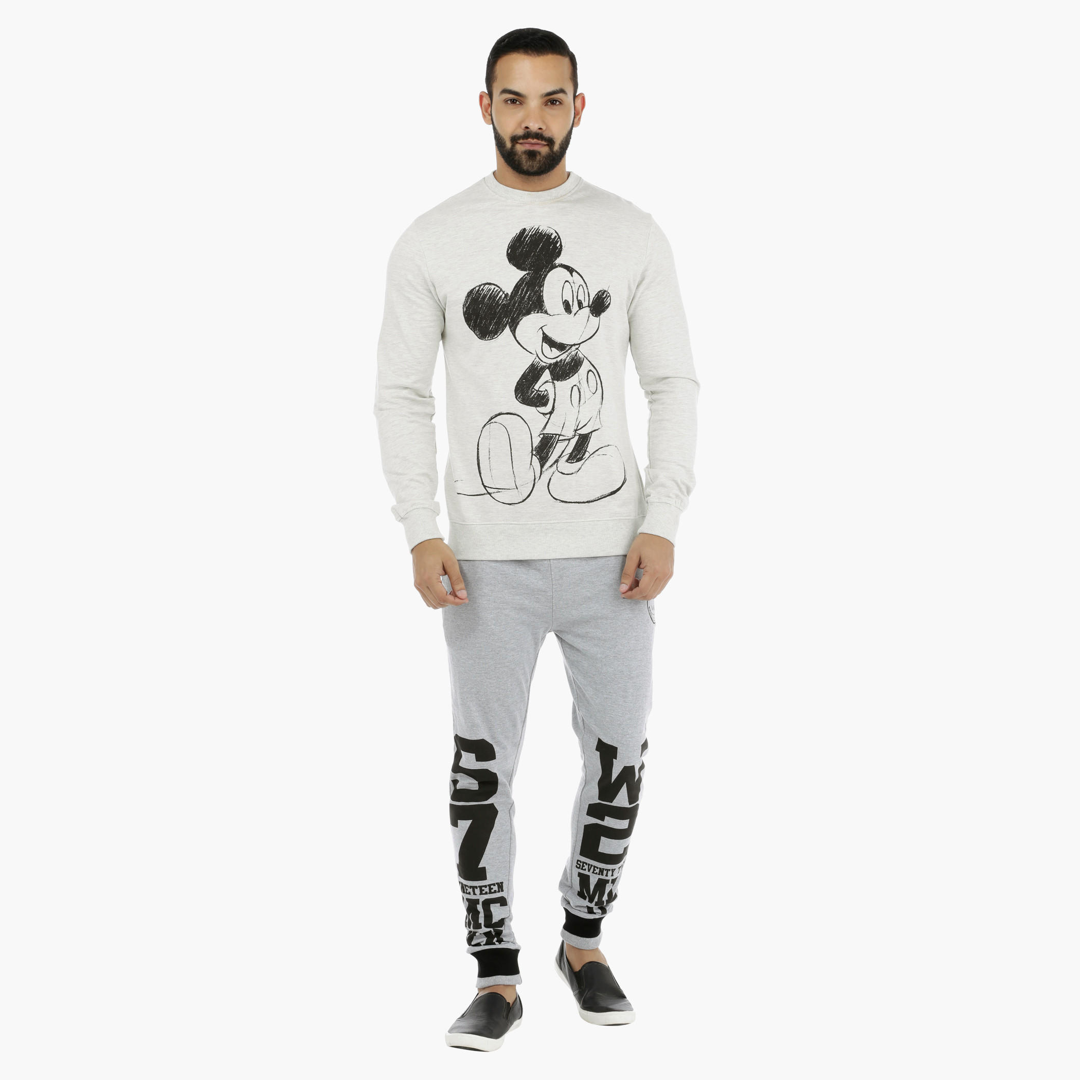 Mickey Mouse Printed Long Sleeves Sweatshirt-men-winterwear-hoodiesandsweatshirts-image-1