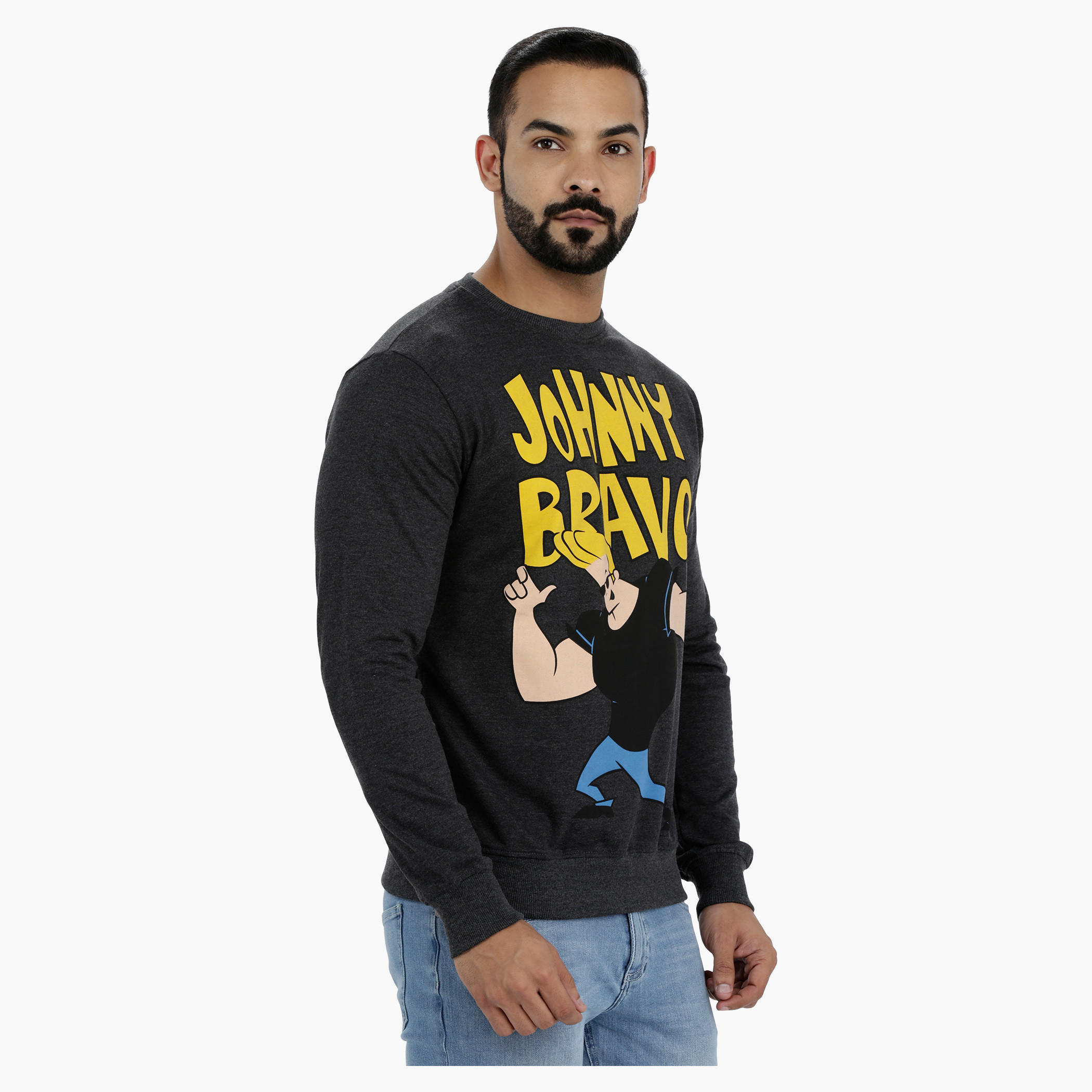Johnny Bravo Printed Sweatshirt-men-winterwear-hoodiesandsweatshirts-image-3