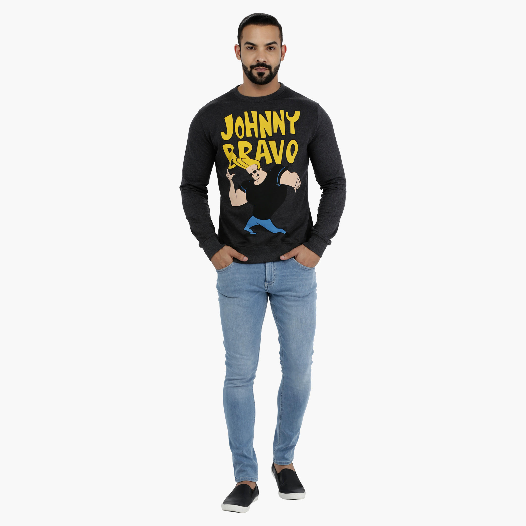 Johnny Bravo Printed Sweatshirt-men-winterwear-hoodiesandsweatshirts-image-5