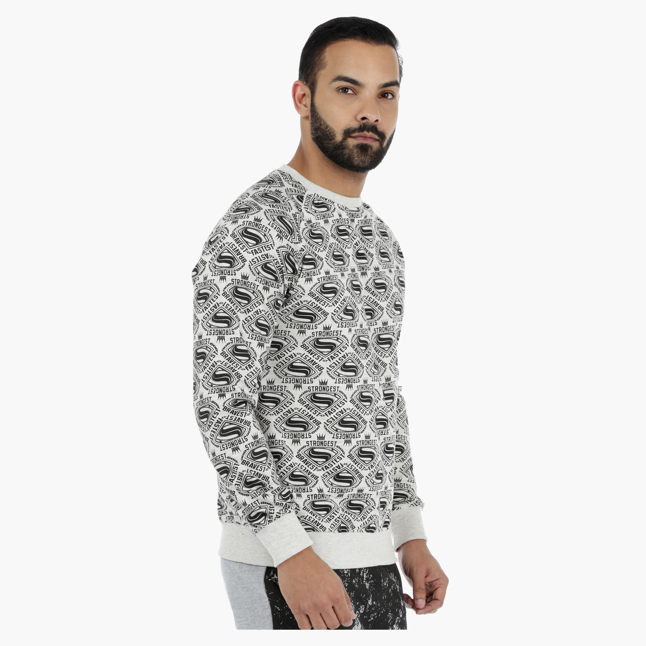 Superman Printed Long Sleeves Sweatshirt-men-winterwear-hoodiesandsweatshirts-image-3