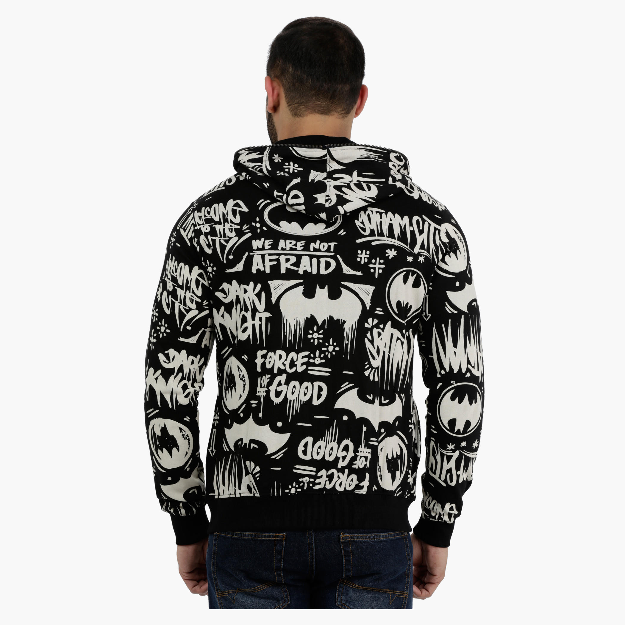 Batman Printed Long Sleeves Hooded Sweatshirt-men-winterwear-hoodiesandsweatshirts-image-2