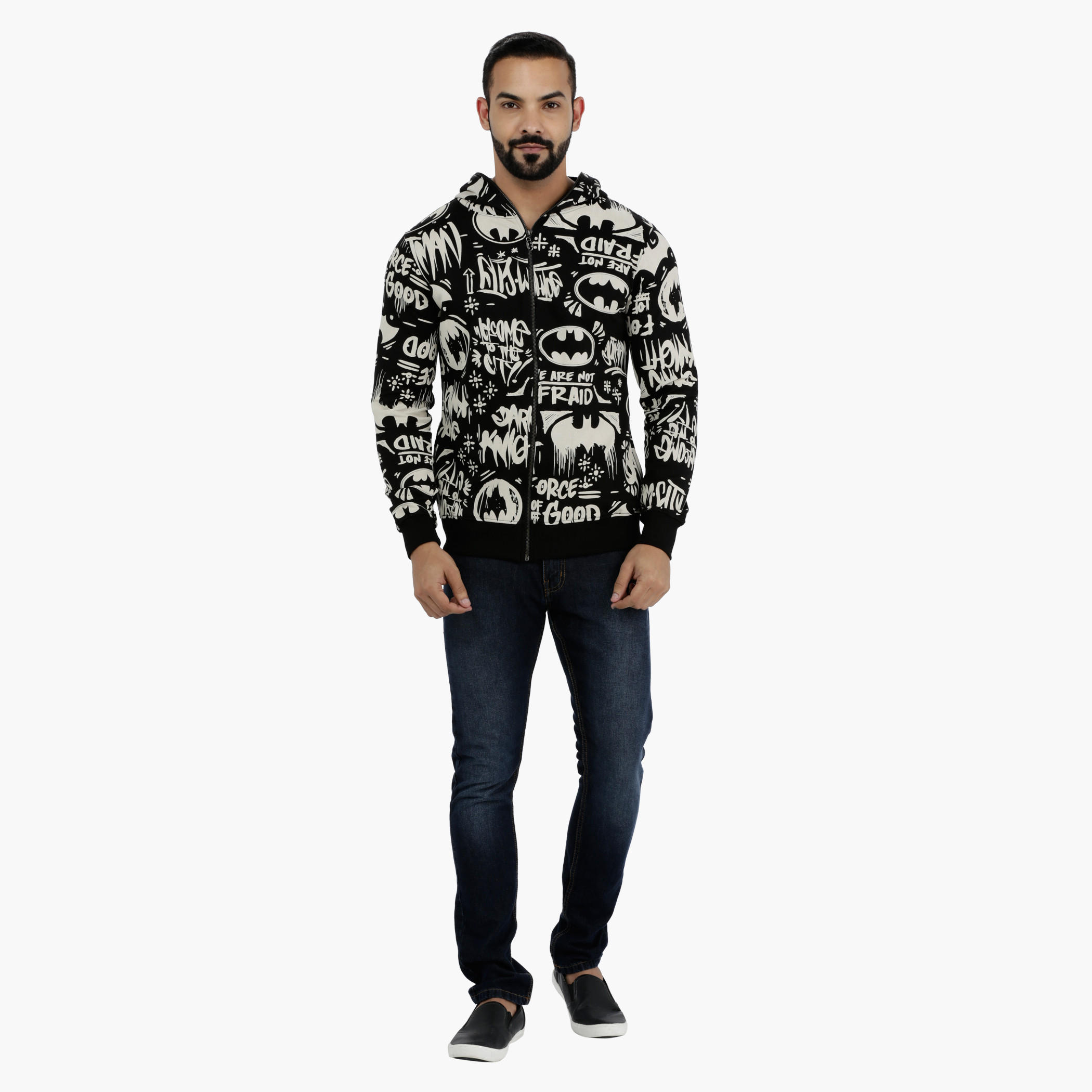 Batman Printed Long Sleeves Hooded Sweatshirt-men-winterwear-hoodiesandsweatshirts-image-5