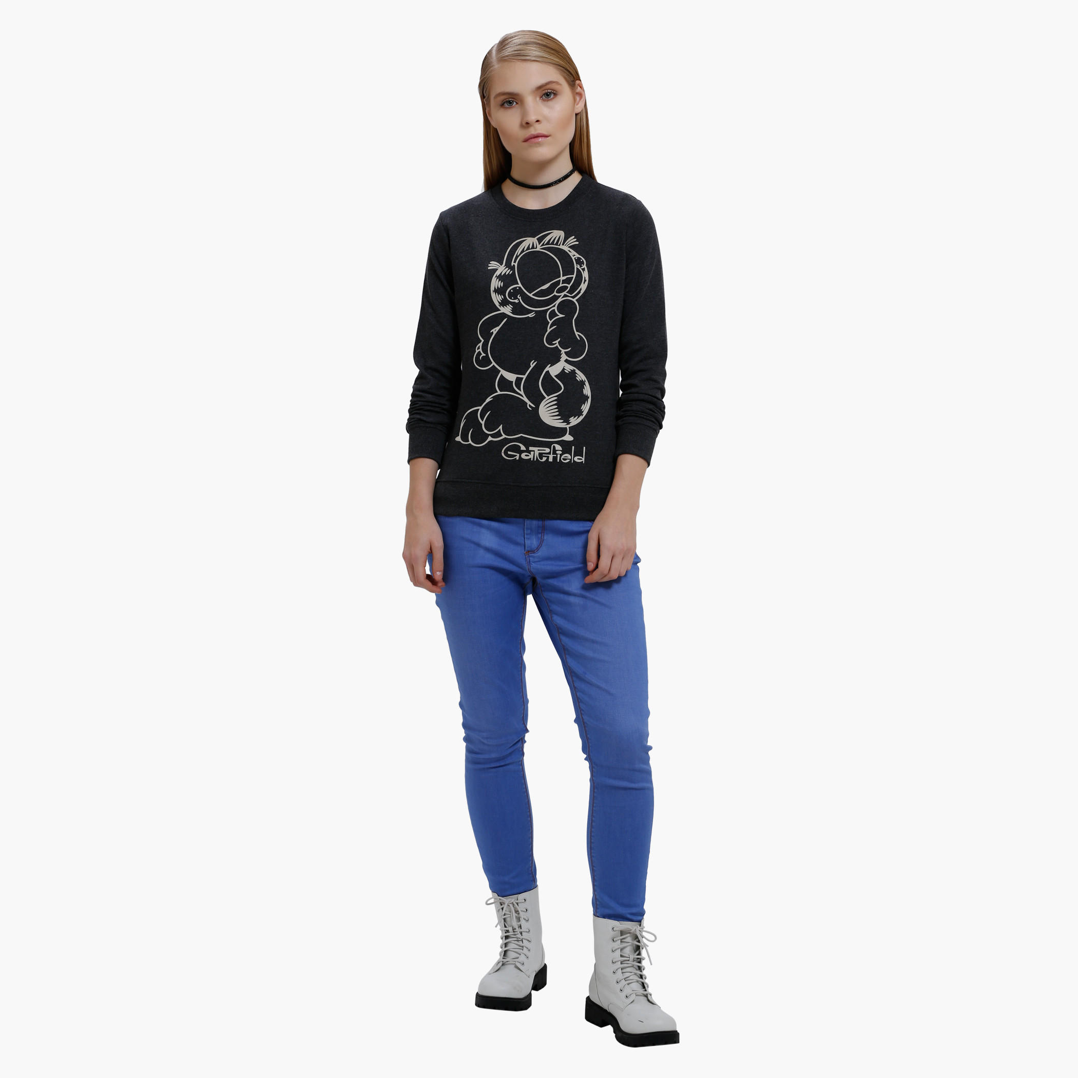Printed Sweatshirt with Round Neck and Long Sleeves-women-winterwear-hoodiesandsweatshirts-sweatshirts-image-5