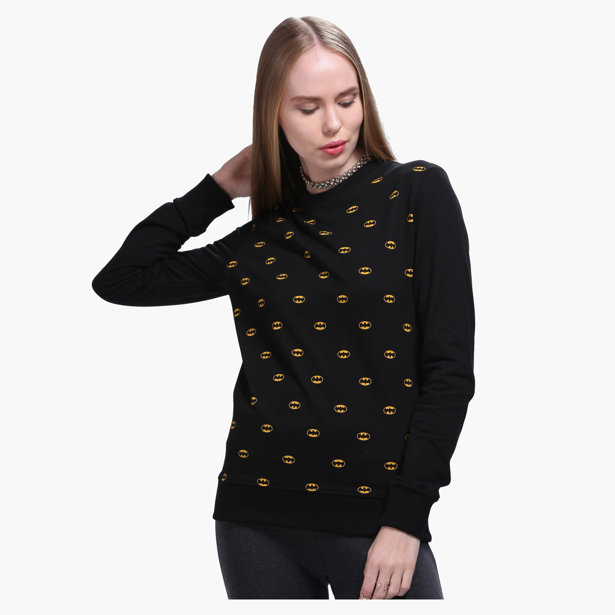 Batman Printed Sweatshirt With Long Sleeves-women-winterwear-hoodiesandsweatshirts-sweatshirts-image-5