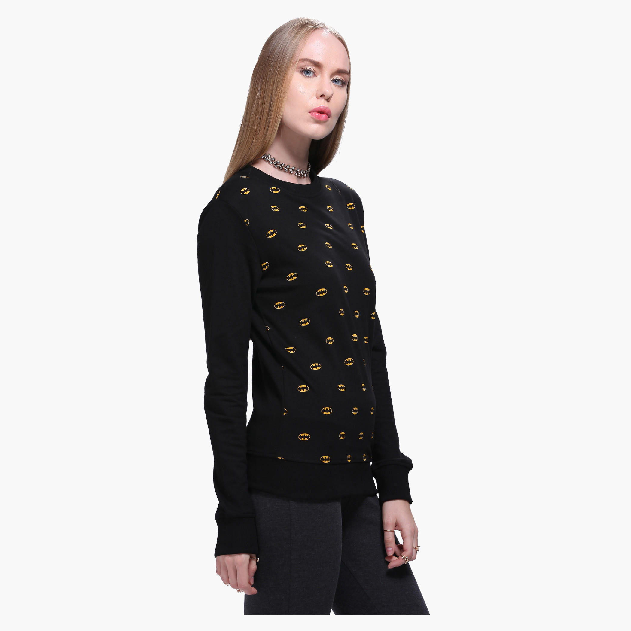 Batman Printed Sweatshirt With Long Sleeves-women-winterwear-hoodiesandsweatshirts-sweatshirts-image-3