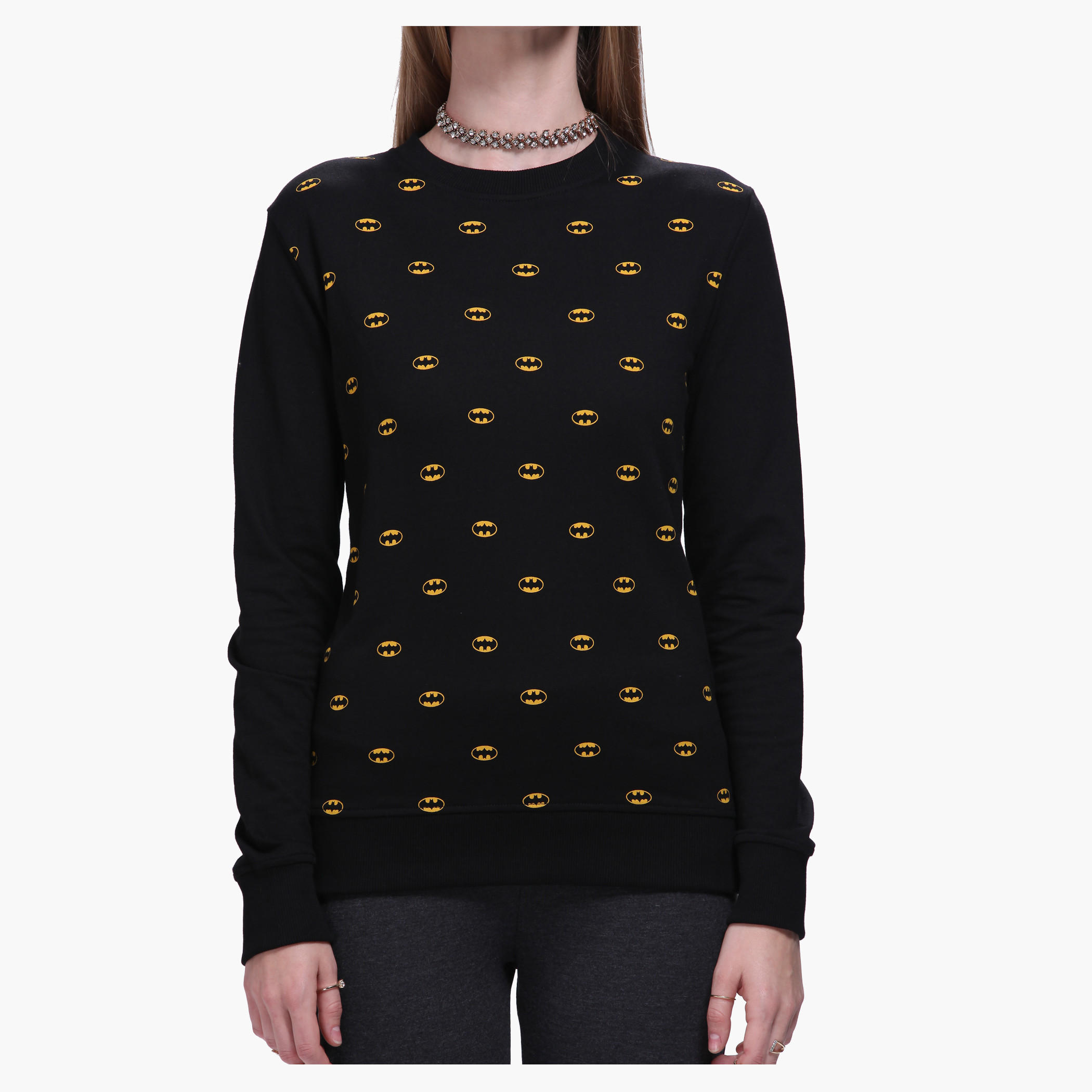 Batman Printed Sweatshirt With Long Sleeves-women-winterwear-hoodiesandsweatshirts-sweatshirts-image-2
