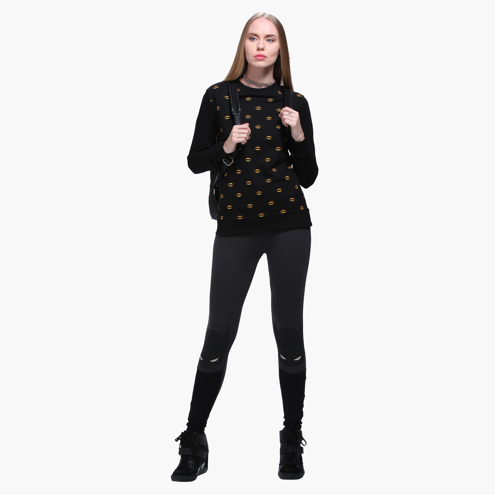 Batman Printed Sweatshirt With Long Sleeves-women-winterwear-hoodiesandsweatshirts-sweatshirts-image-1