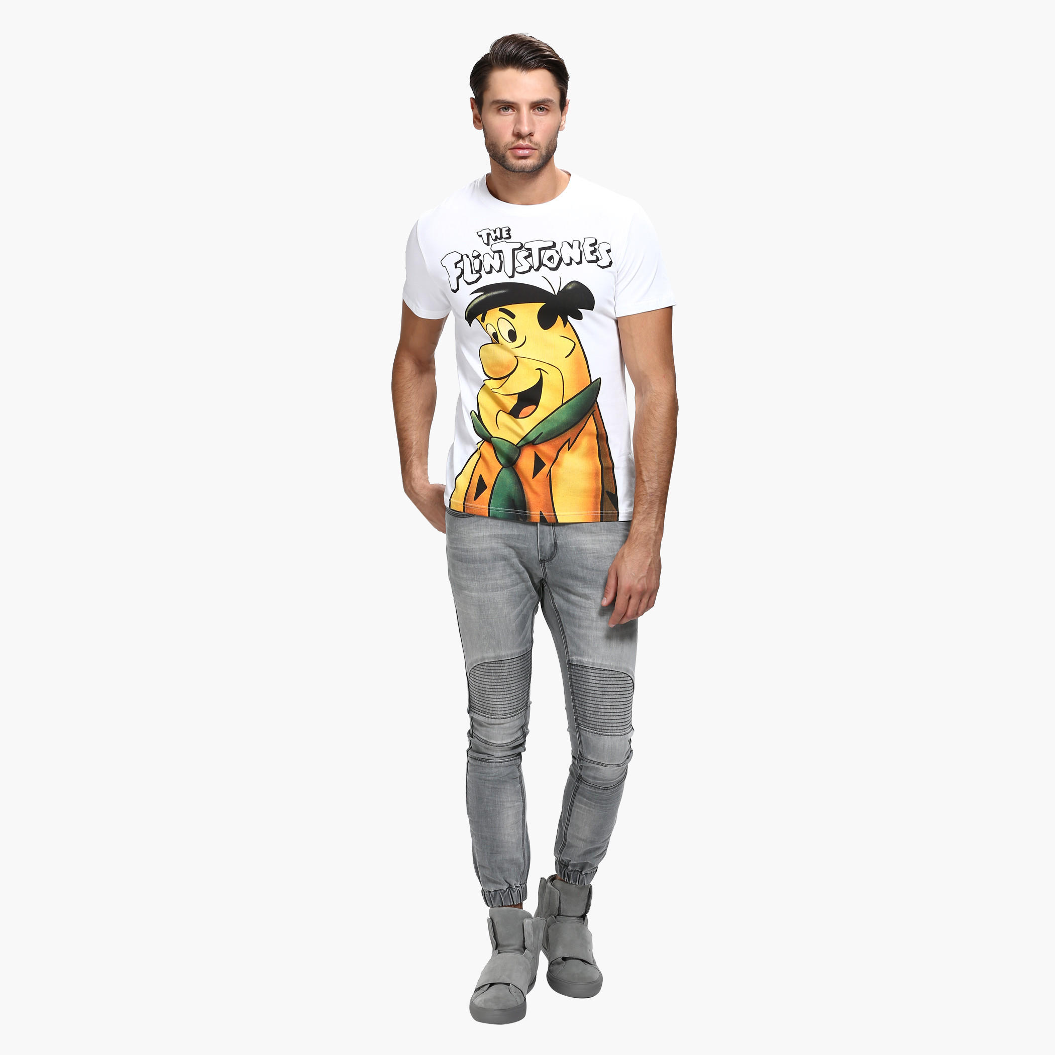 Printed Crew Neck T-Shirt with Short Sleeves-men-clothing-tshirtsandpolos-tshirts-image-5